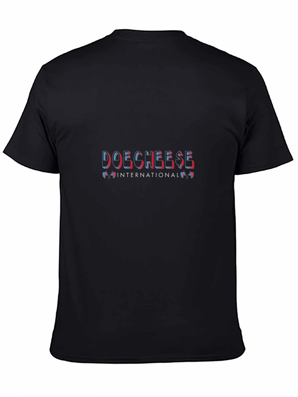 Doecheese International T-Shirt Black Crew Neck