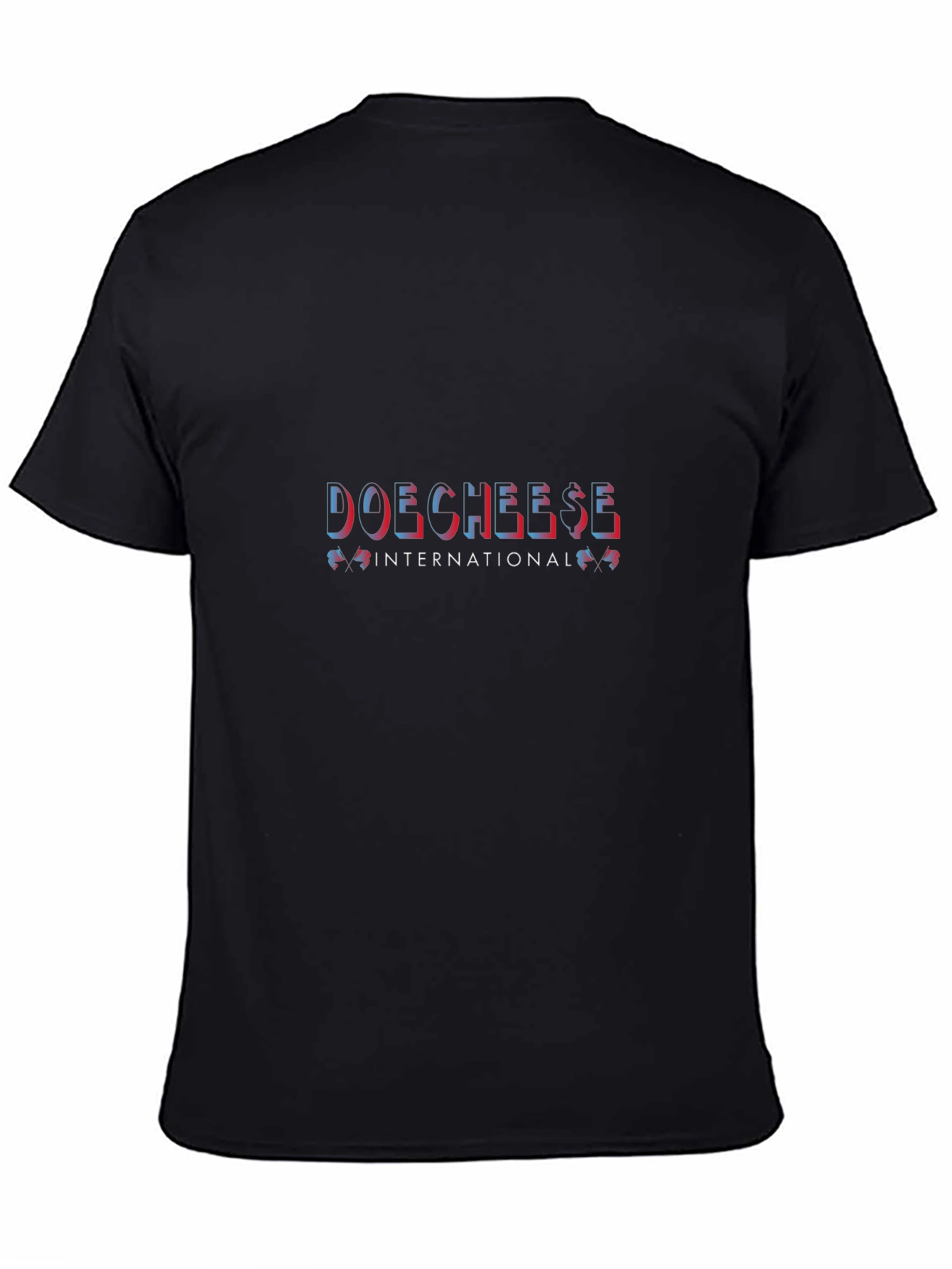 Doecheese International T-Shirt Black Crew Neck
