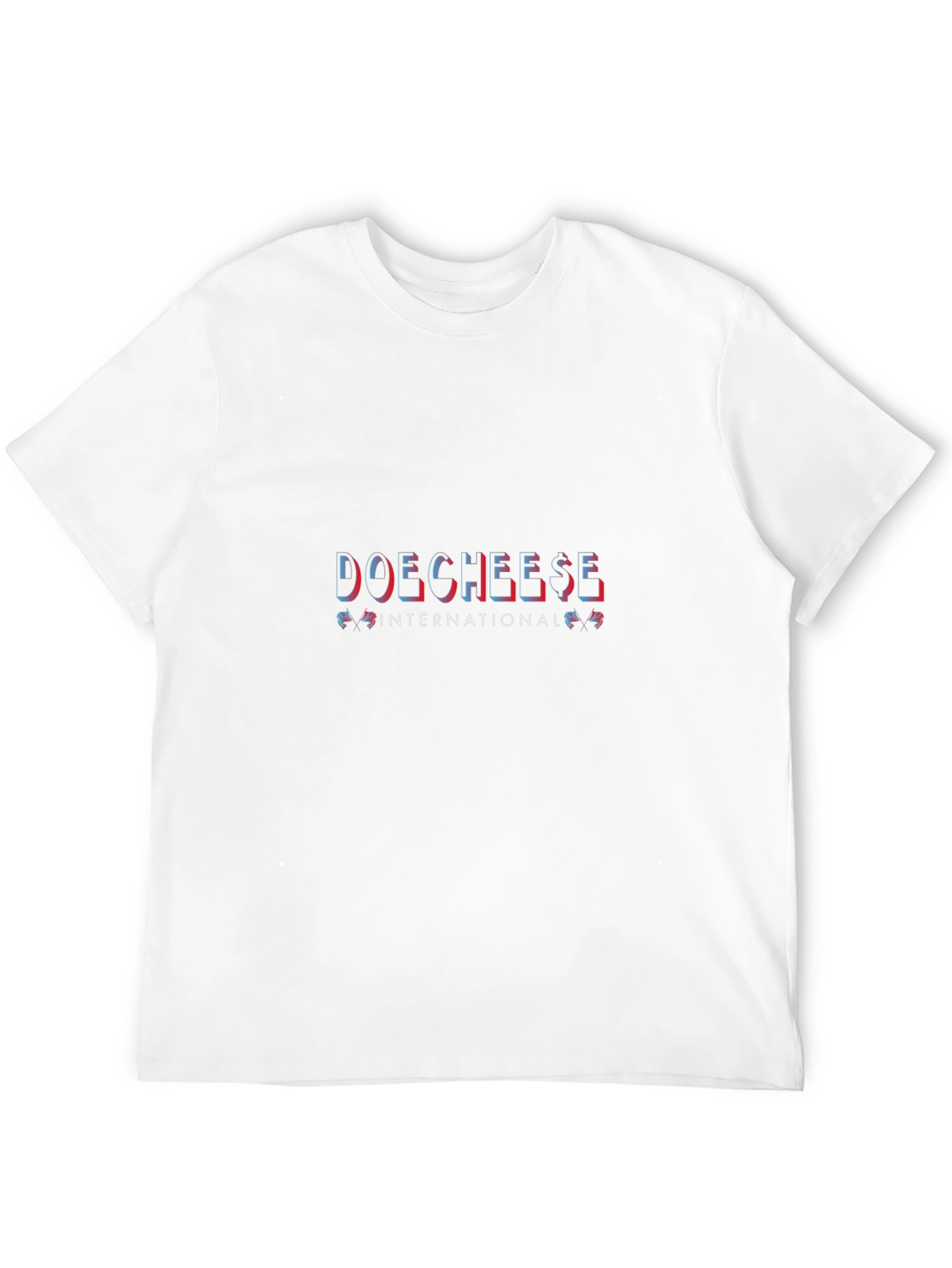 Doecheese International T-Shirt Black Crew Neck