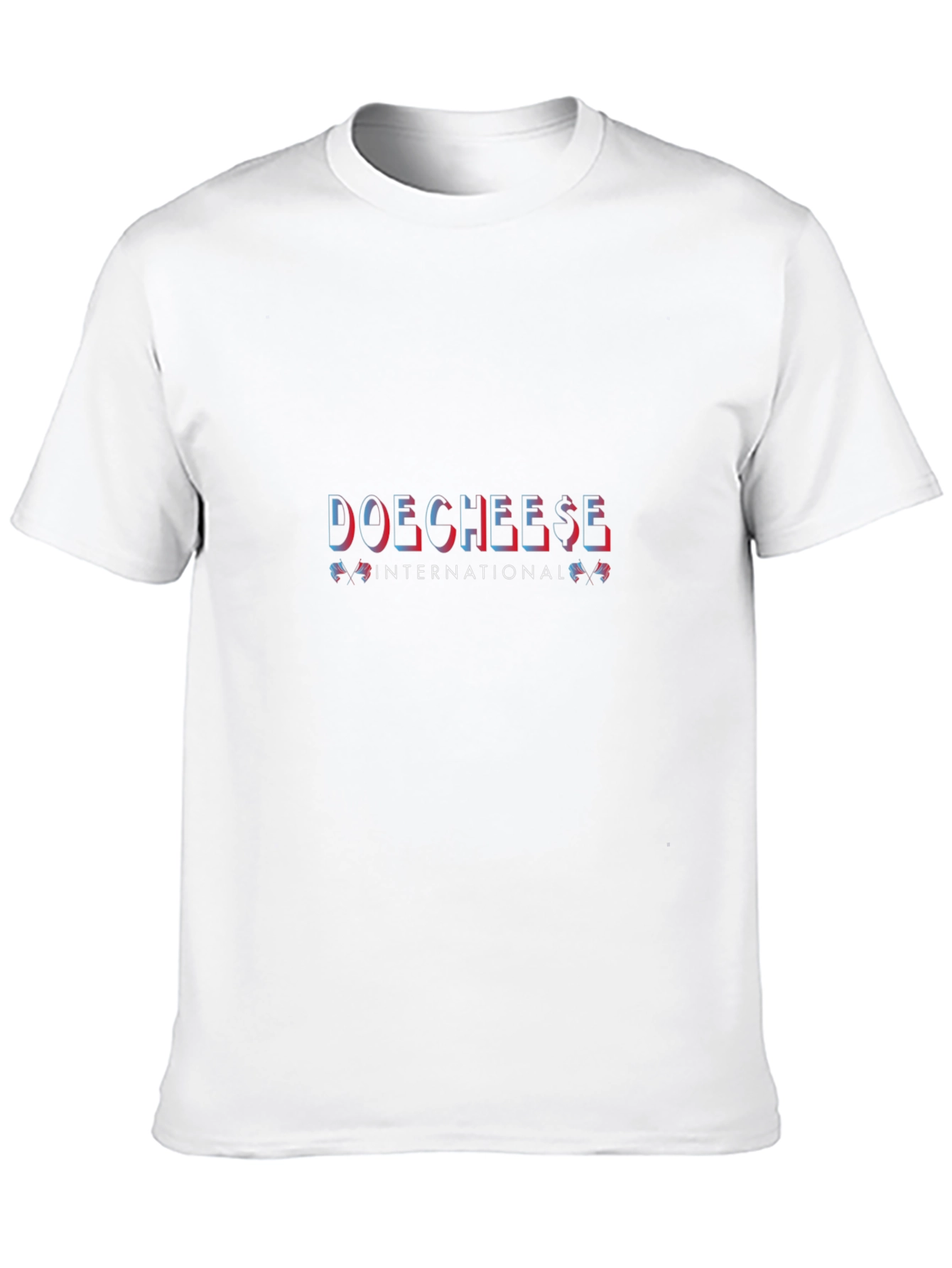 Doecheese International T-Shirt Black Crew Neck