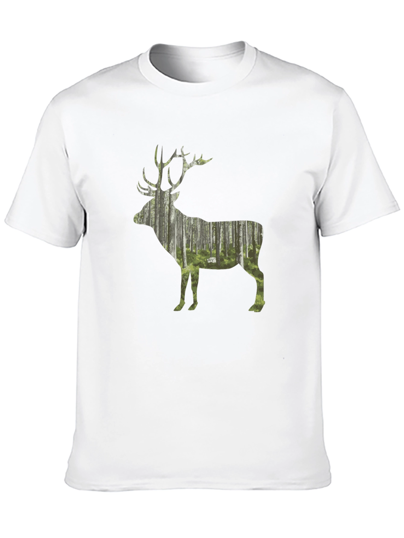 Nature Deer Graphic Black T-Shirt