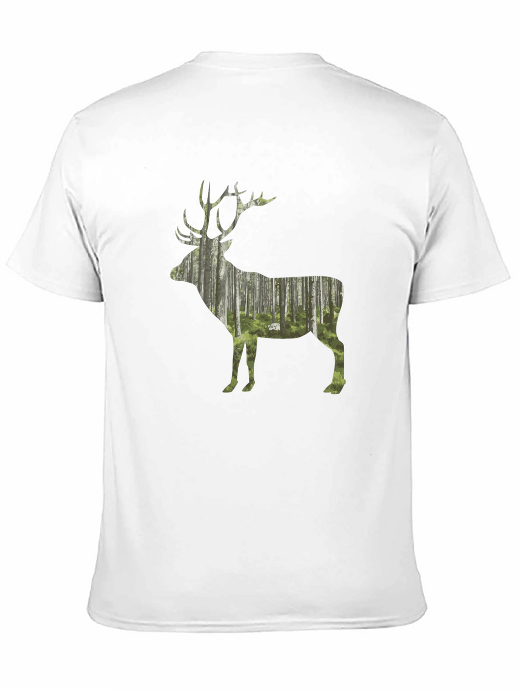 Nature Deer Graphic Black T-Shirt