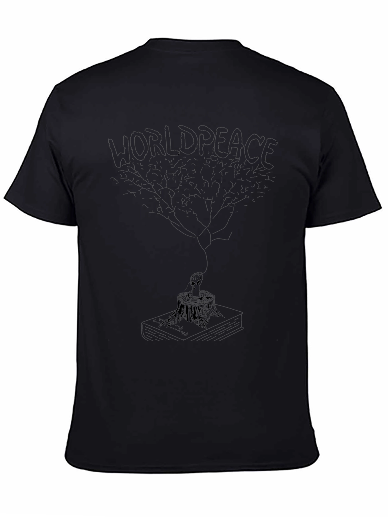 World Peace Tee - Alien and Tree Design