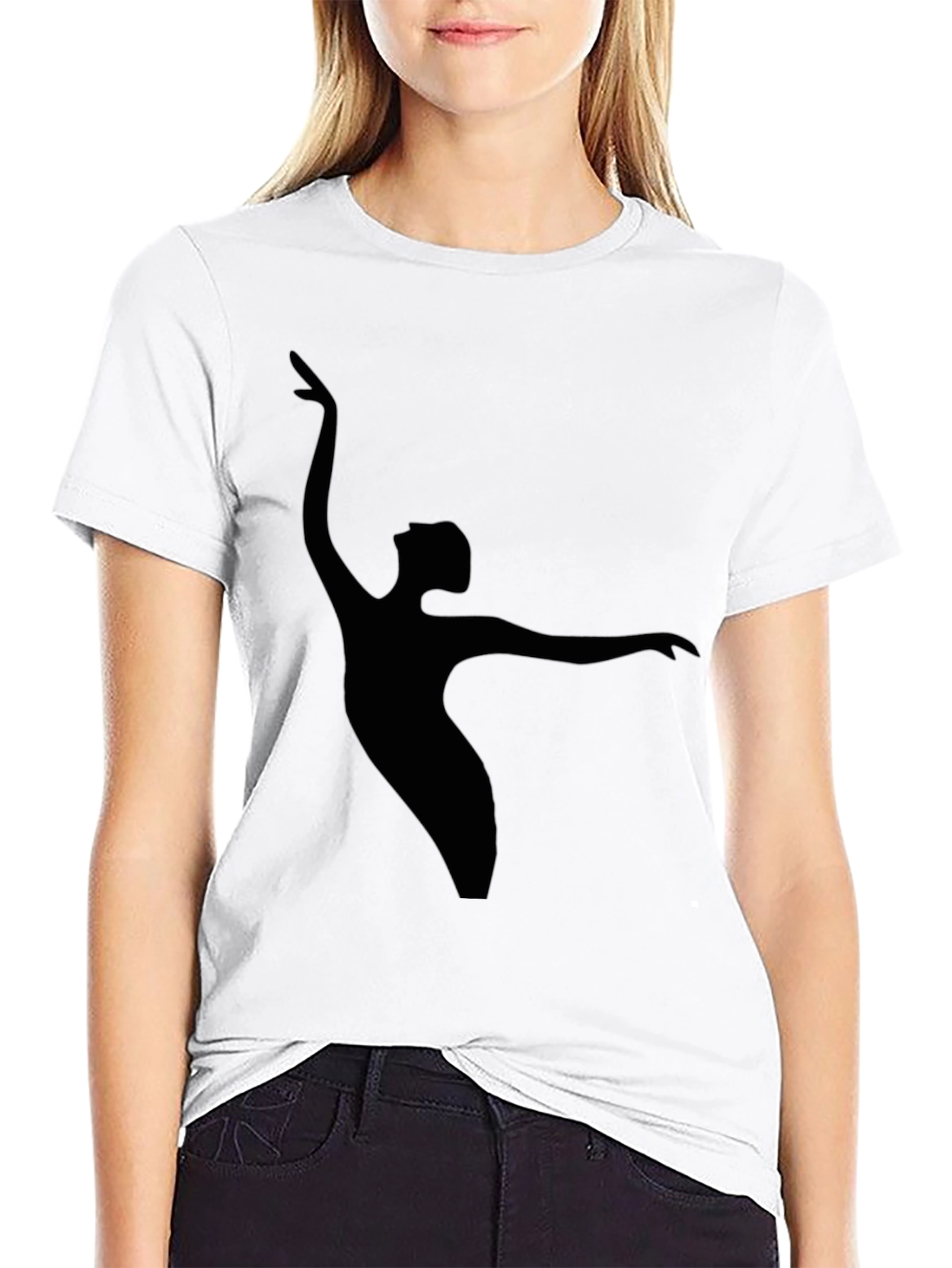 Ballerina Silhouette Black T-Shirt