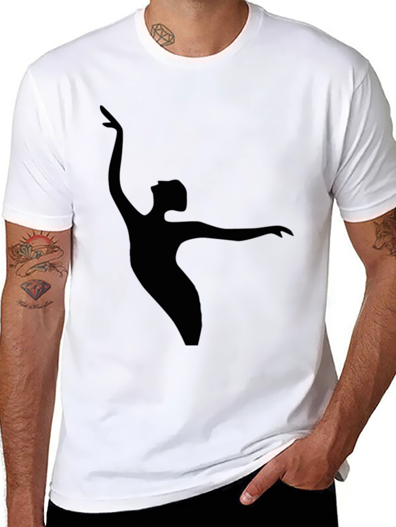 Ballerina Silhouette Black T-Shirt