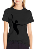 Ballerina Silhouette Black T-Shirt