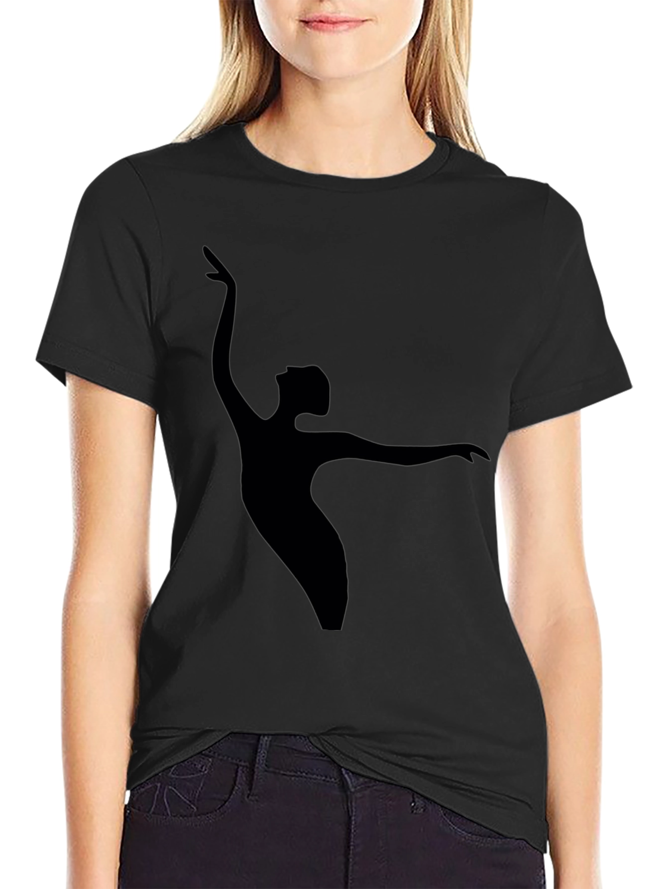 Ballerina Silhouette Black T-Shirt