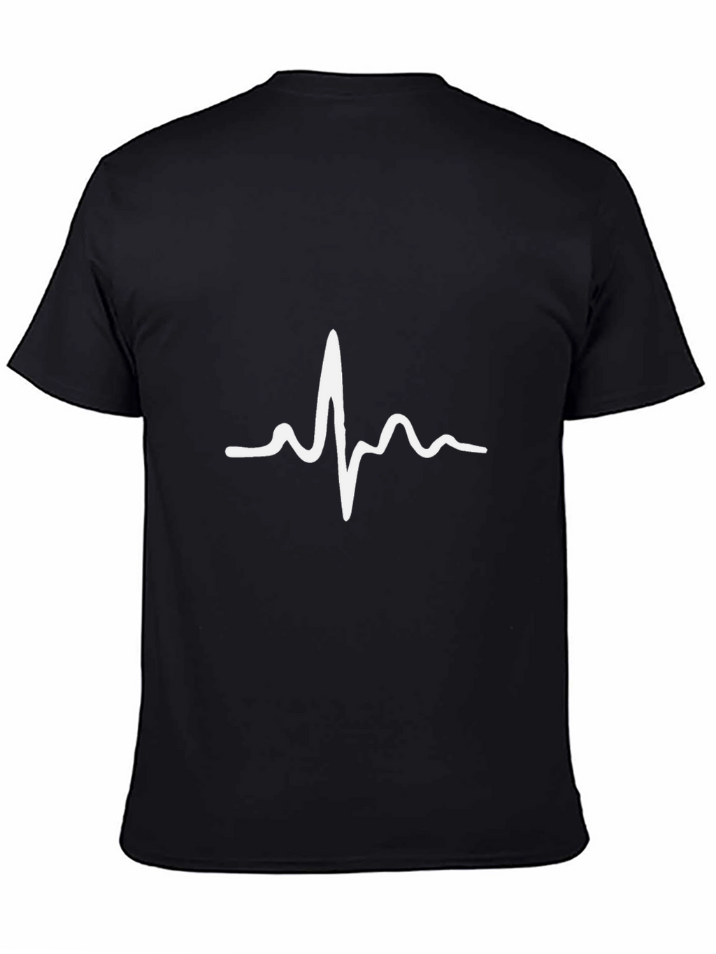 Heartbeat Graphic Tee - Trendy Black T-Shirt