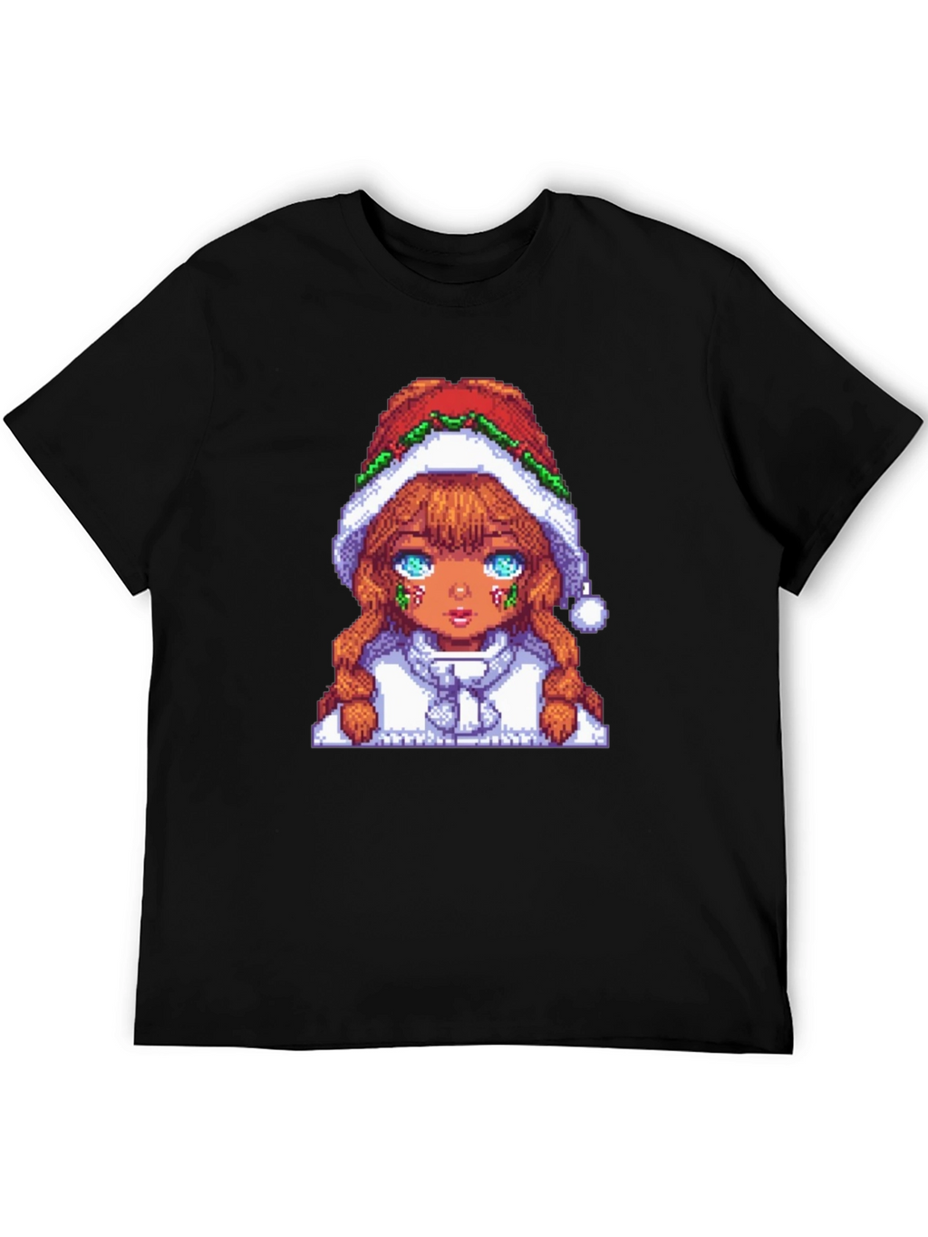 Pixel Art Christmas Girl T-Shirt