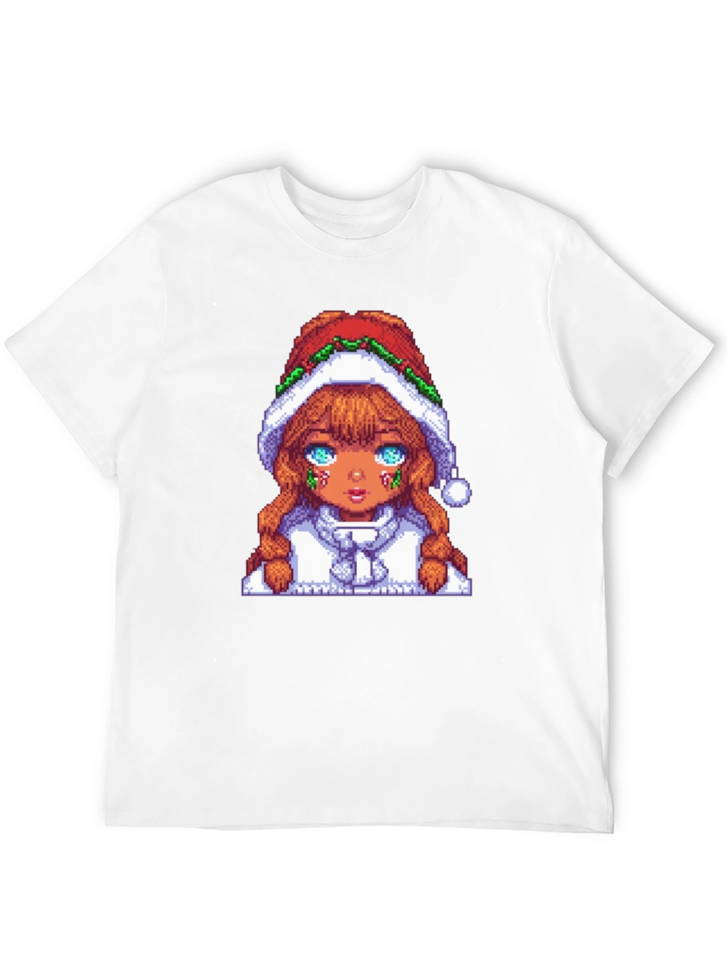 Pixel Art Christmas Girl T-Shirt