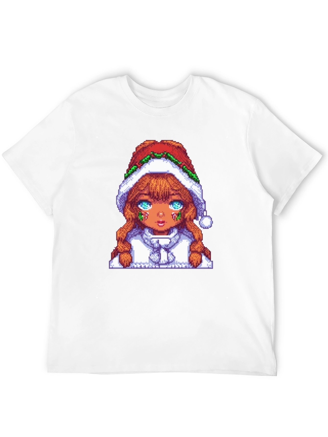 Pixel Art Christmas Girl T-Shirt