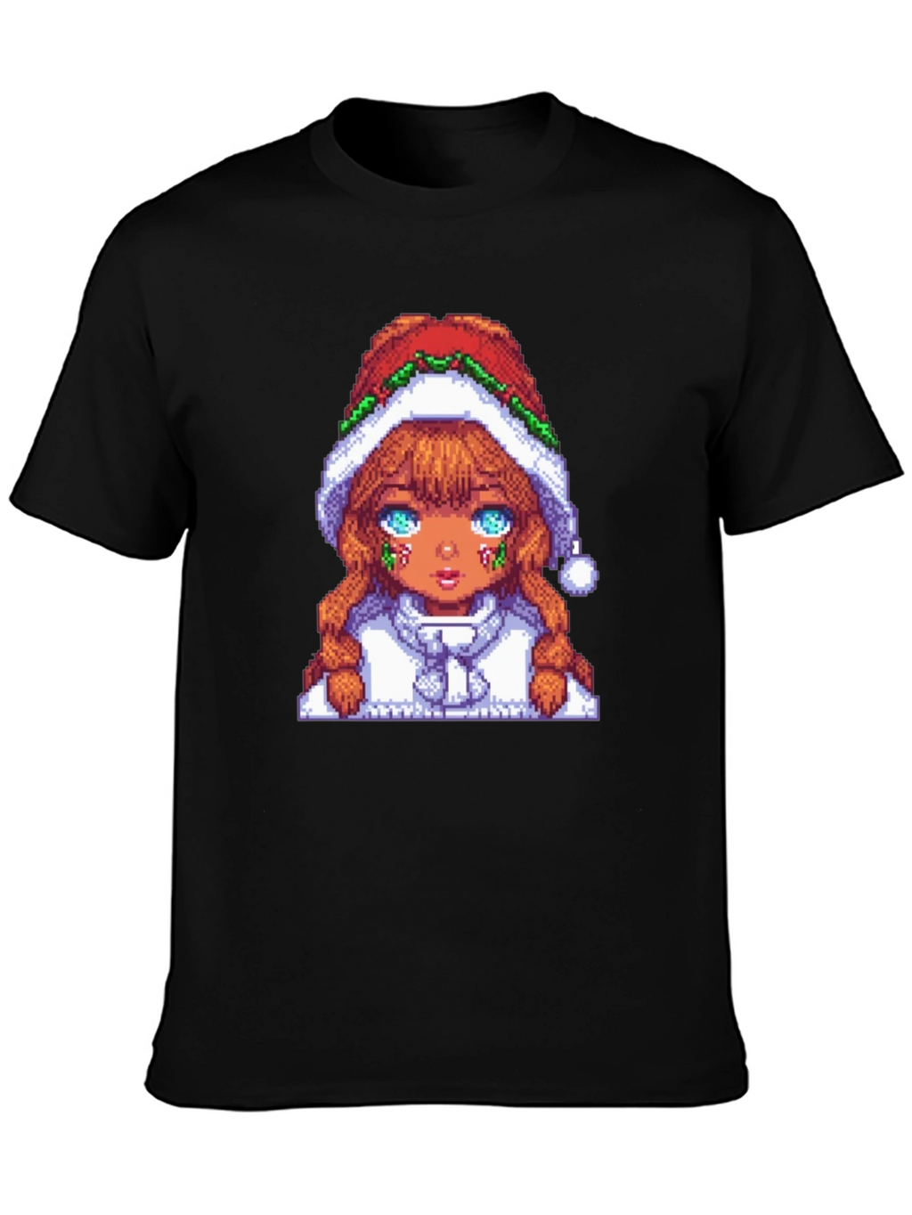 Pixel Art Christmas Girl T-Shirt