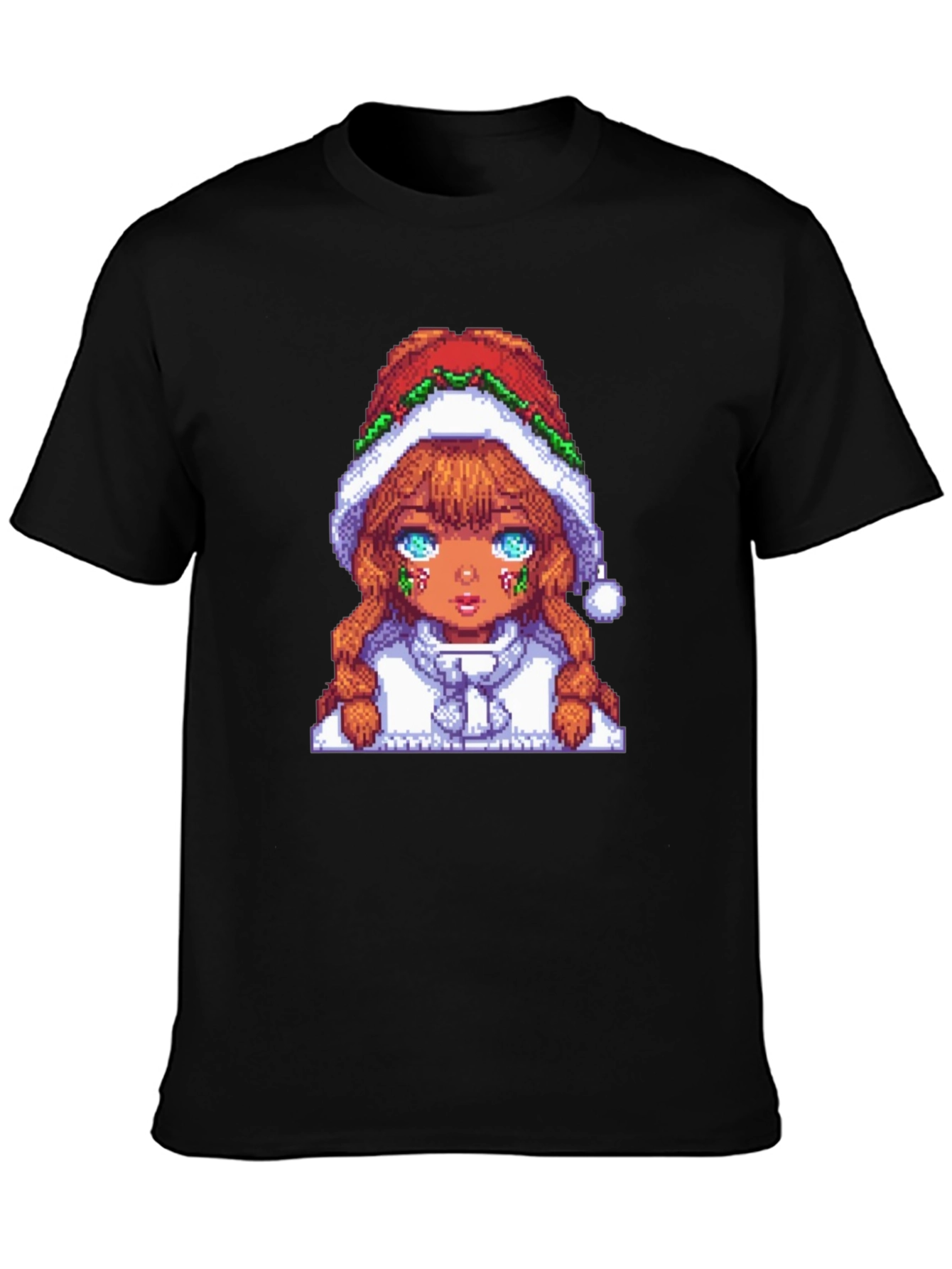 Pixel Art Christmas Girl T-Shirt