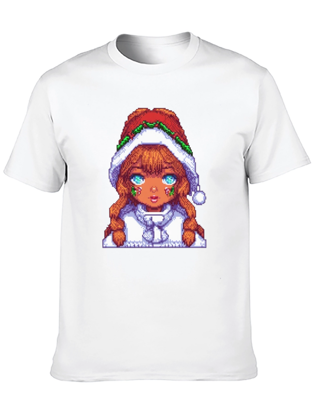 Pixel Art Christmas Girl T-Shirt