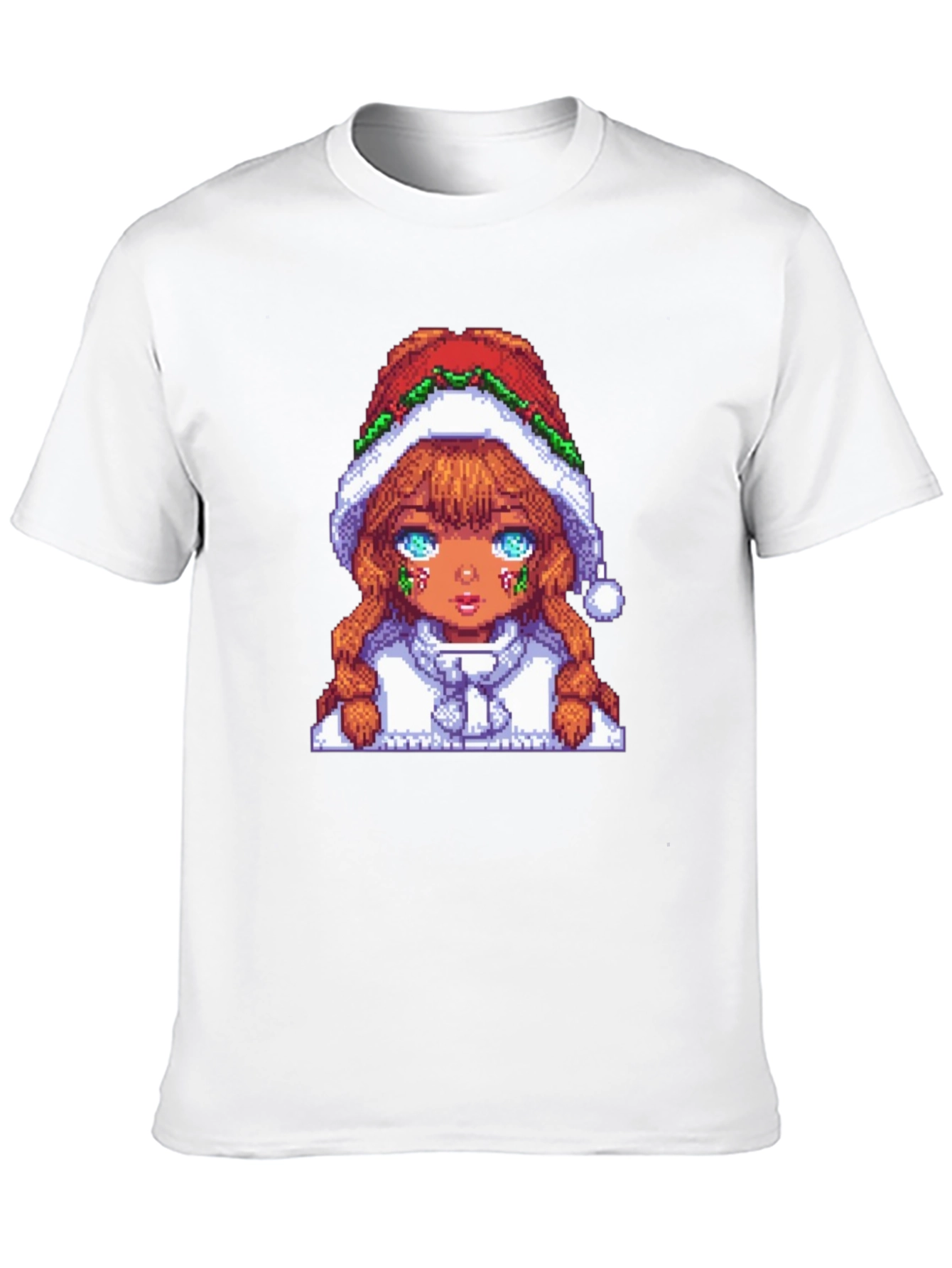Pixel Art Christmas Girl T-Shirt