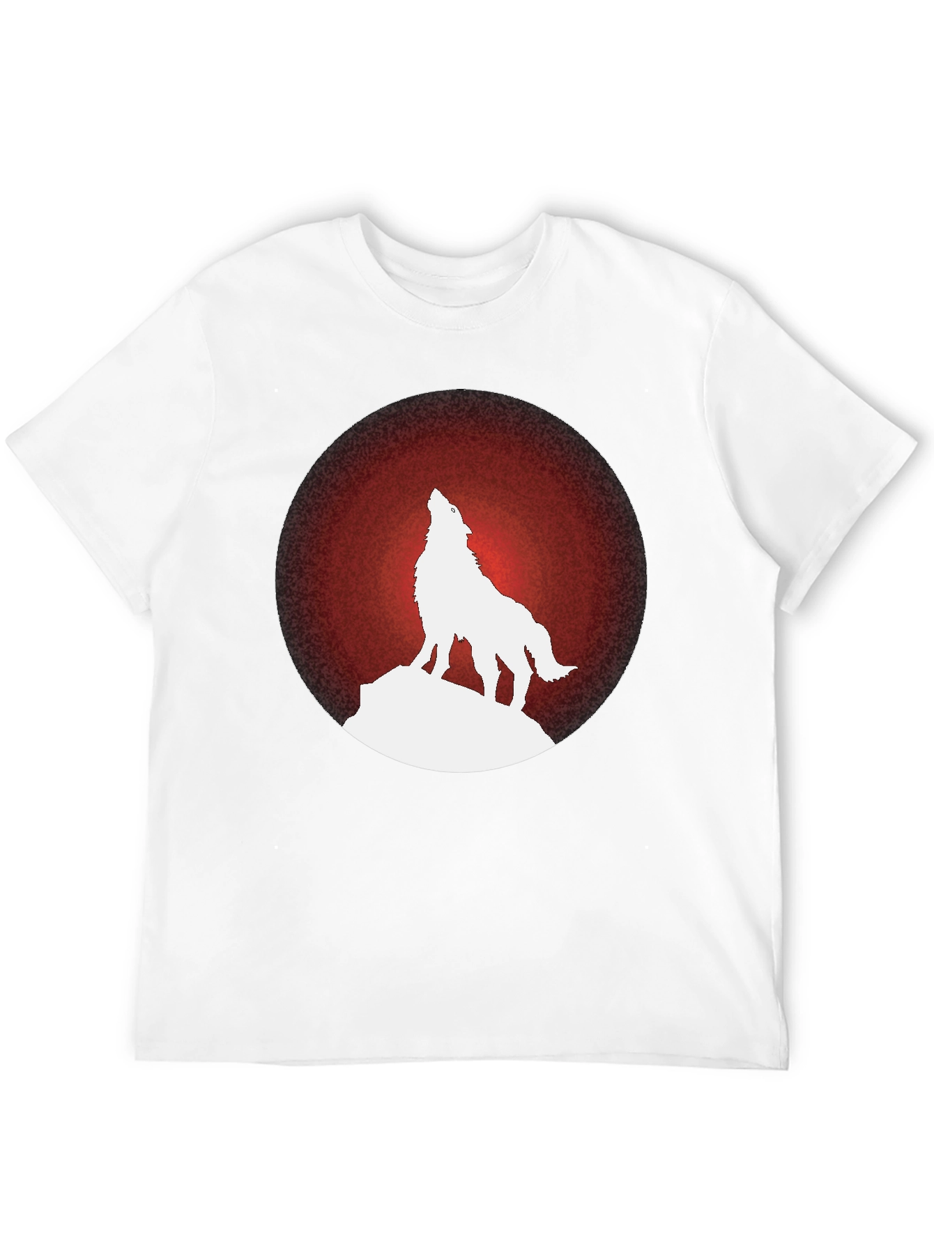 Wolf Howling at Moon Graphic Tee - Black