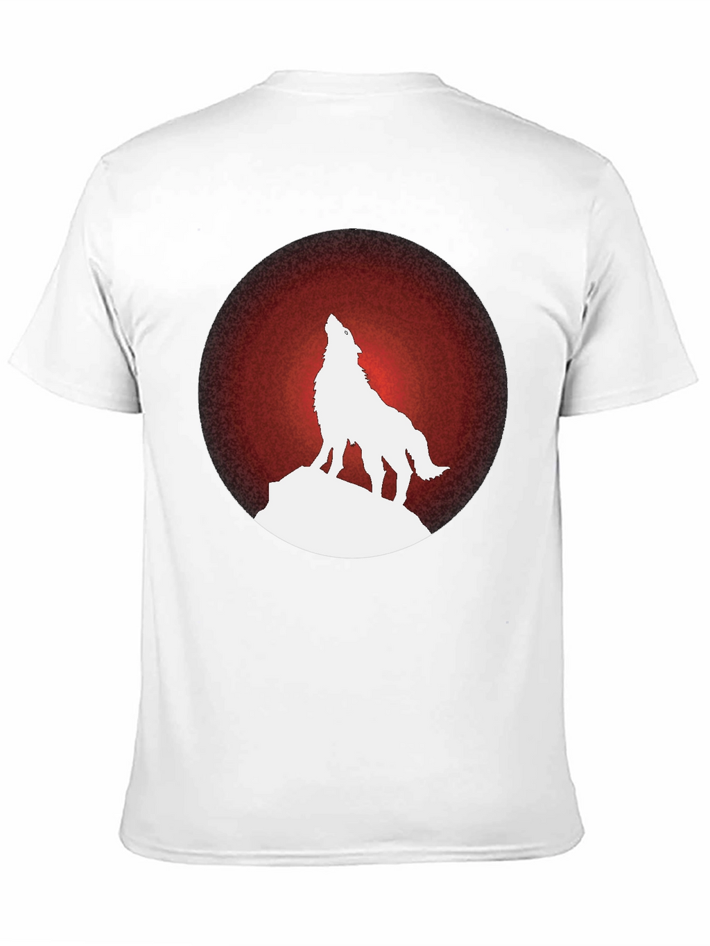 Wolf Howling at Moon Graphic Tee - Black
