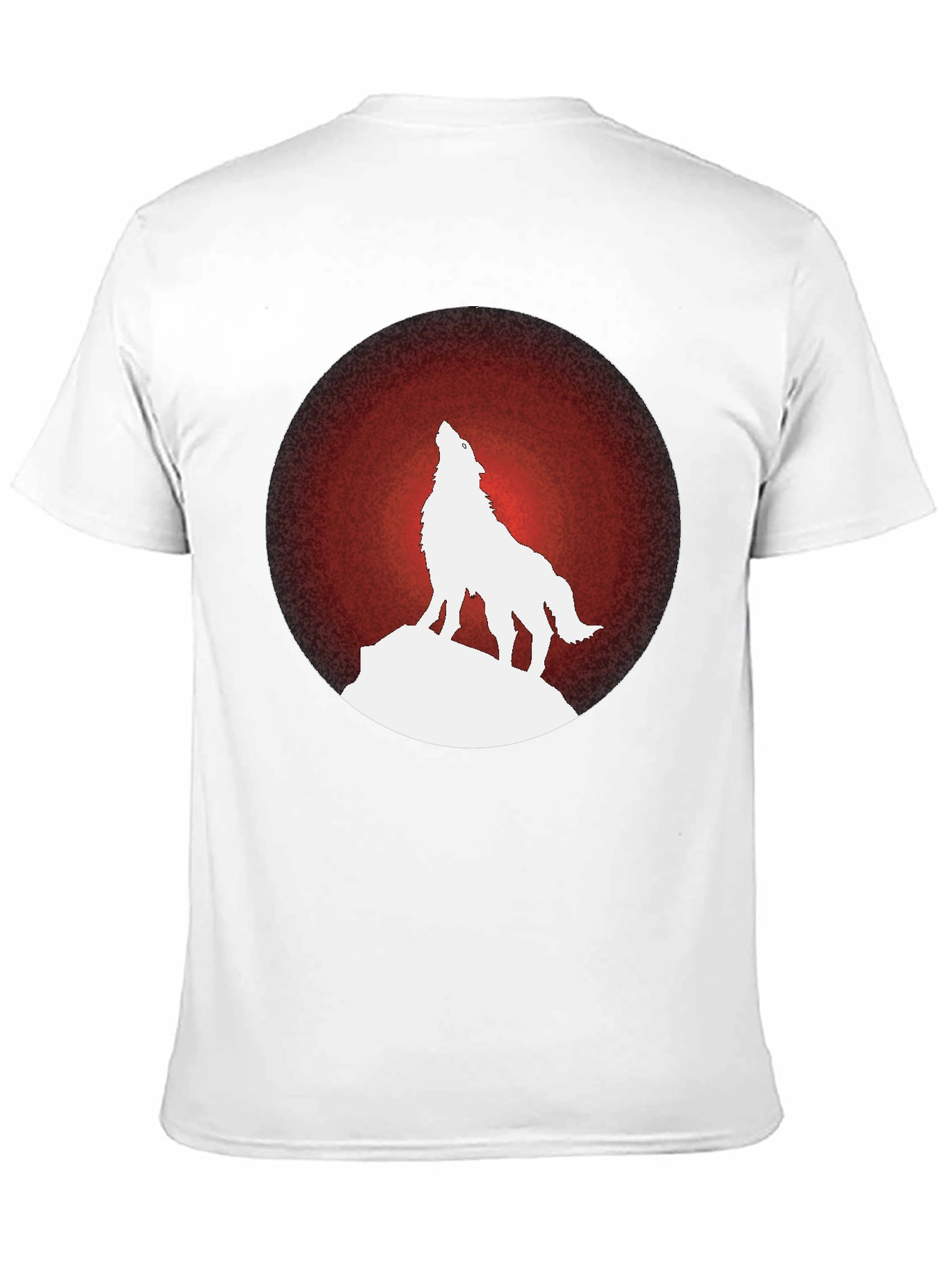 Wolf Howling at Moon Graphic Tee - Black