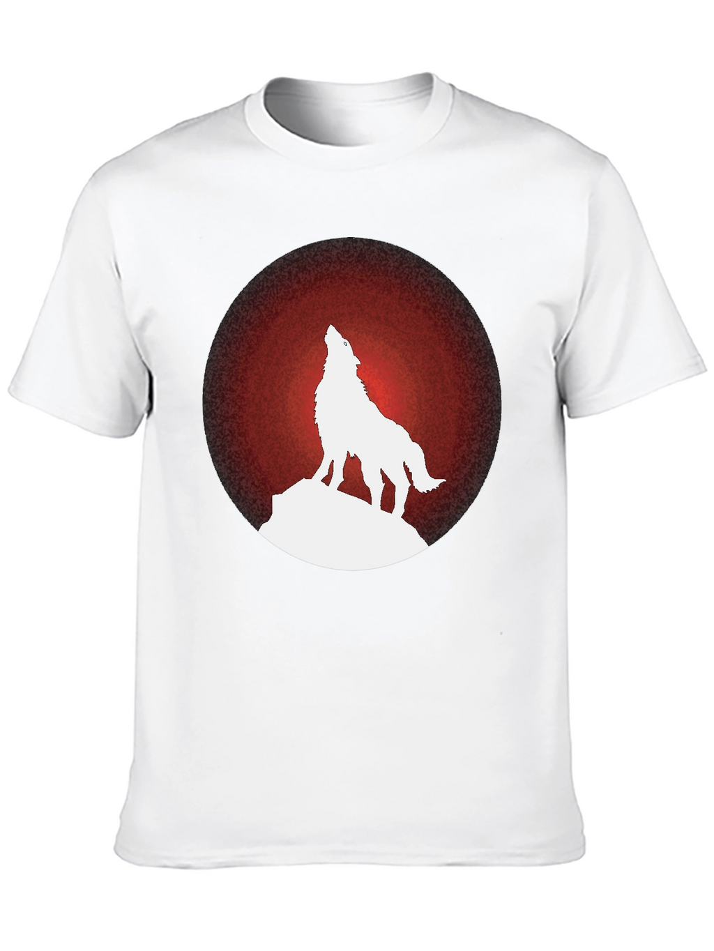 Wolf Howling at Moon Graphic Tee - Black