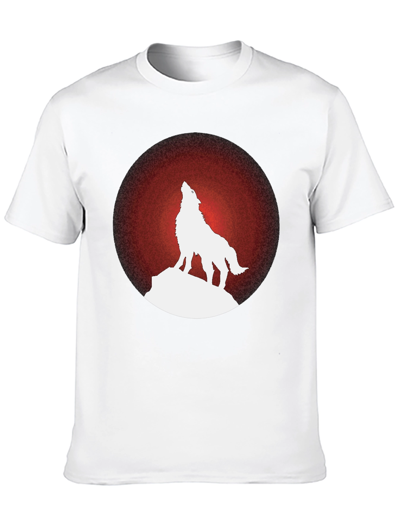 Wolf Howling at Moon Graphic Tee - Black