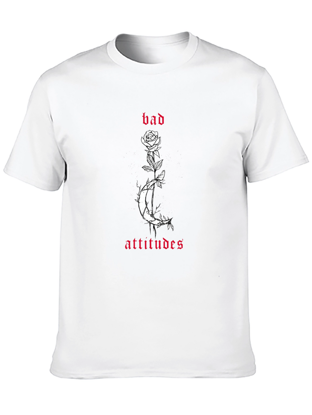 Bad Attitudes Rose and Moon Black T-Shirt