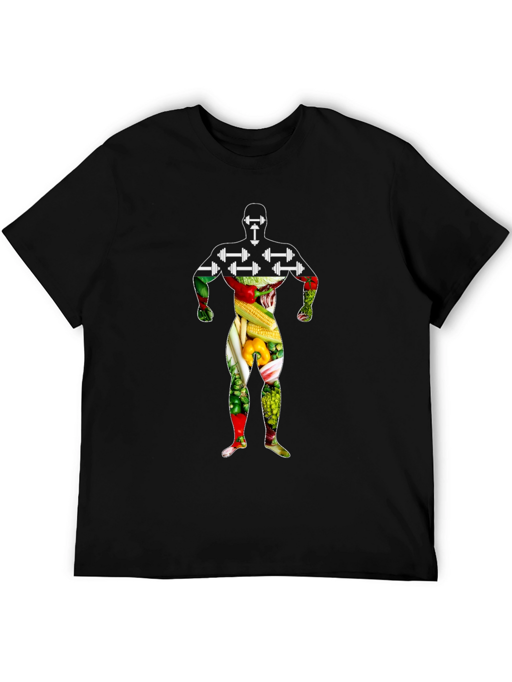 Vegan Bodybuilder T-Shirt - Black Graphic Tee