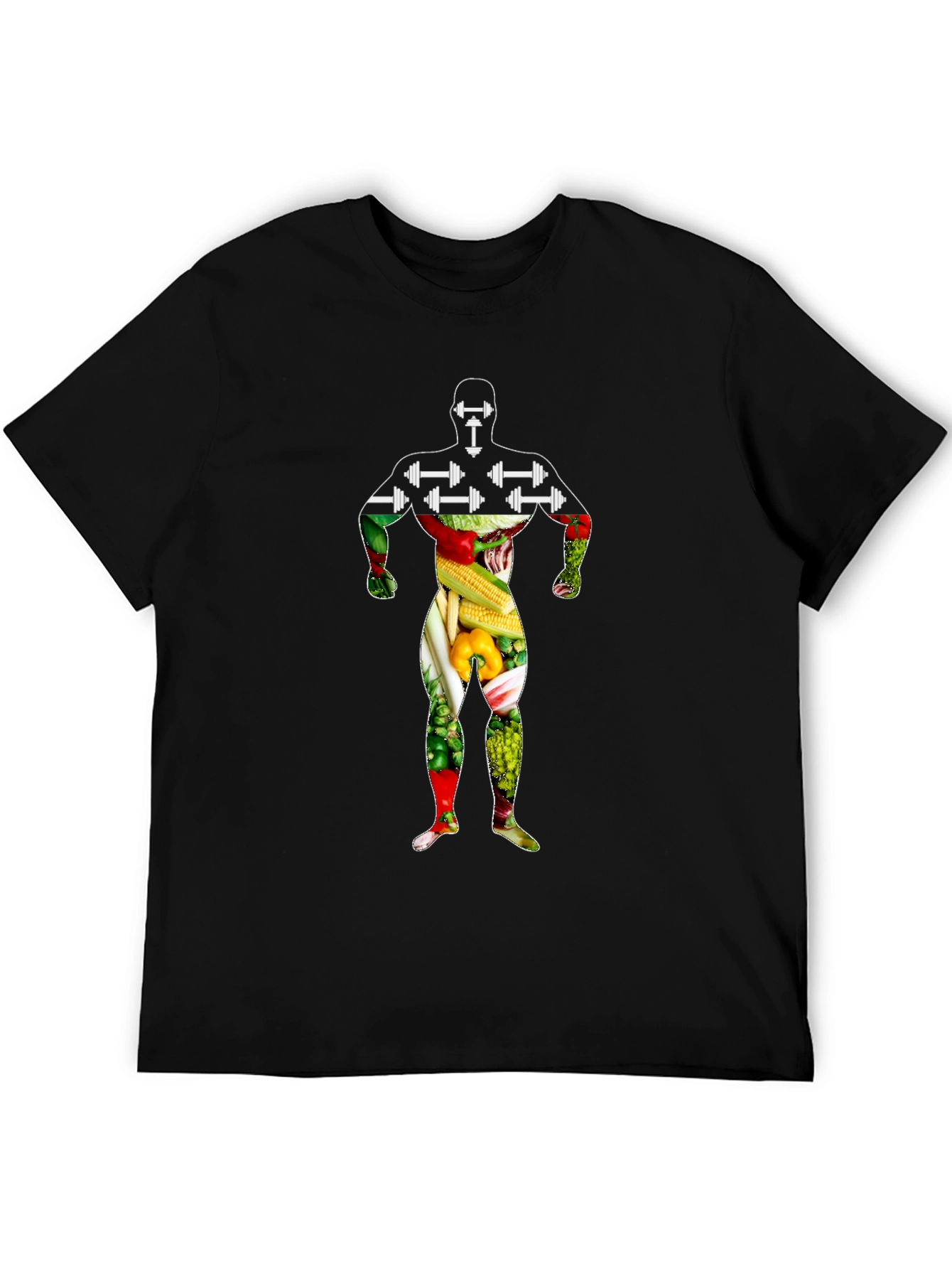 Vegan Bodybuilder T-Shirt - Black Graphic Tee