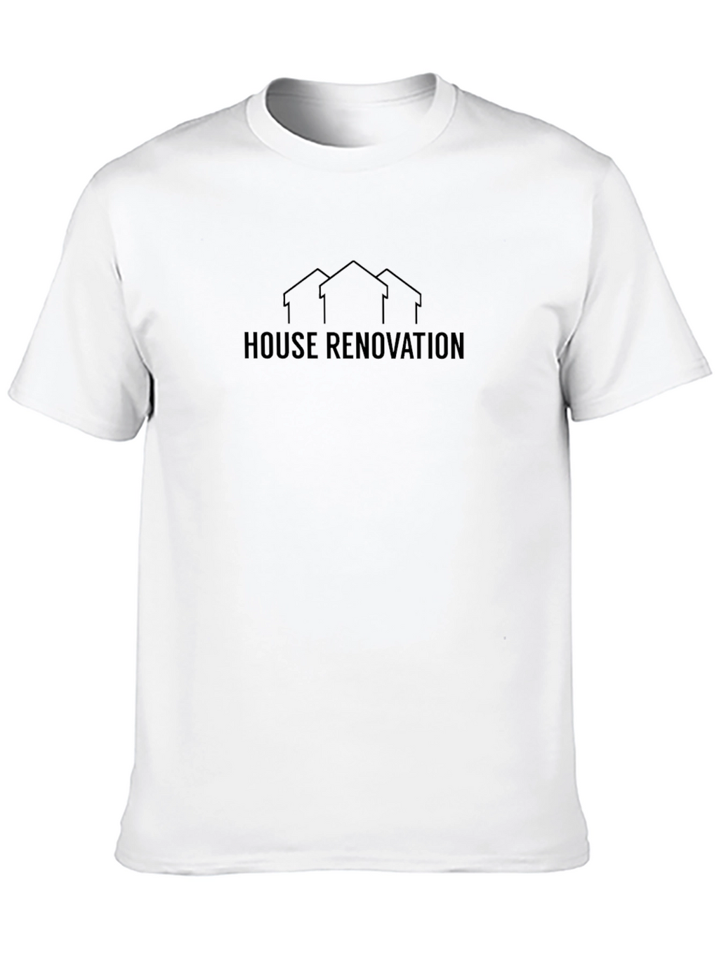 House Renovation Graphic Tee - Black Cotton Comfort