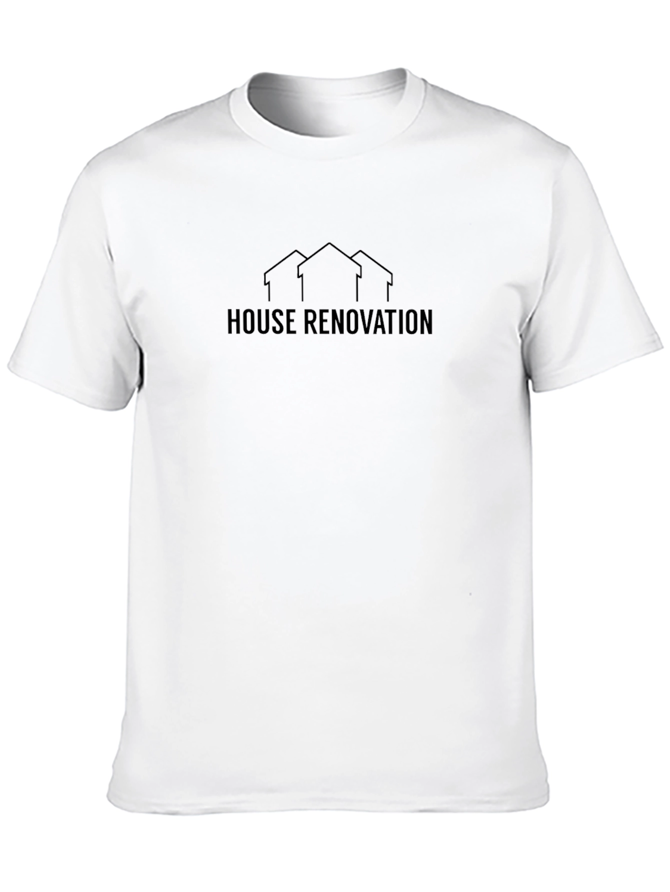 House Renovation Graphic Tee - Black Cotton Comfort