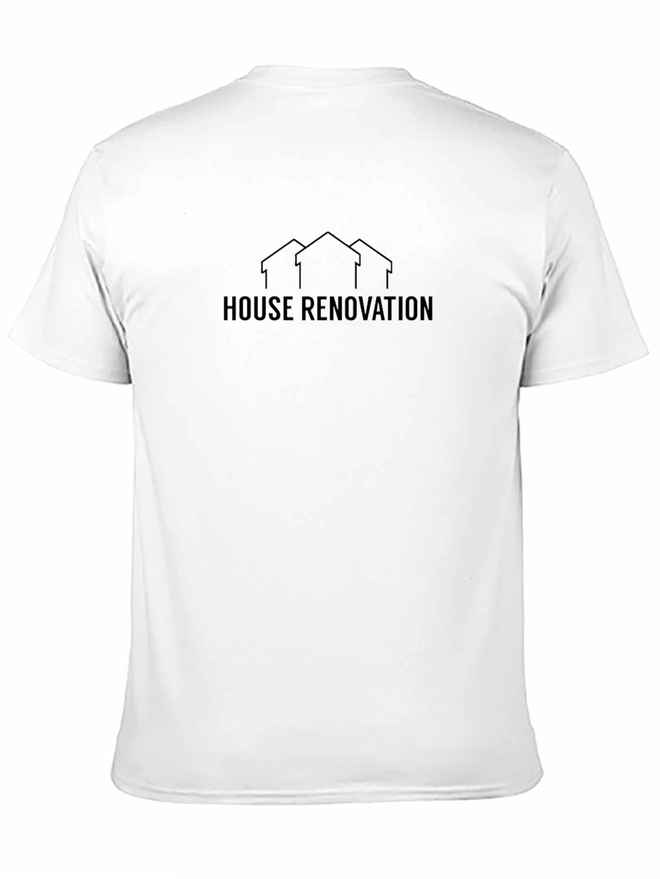 House Renovation Graphic Tee - Black Cotton Comfort