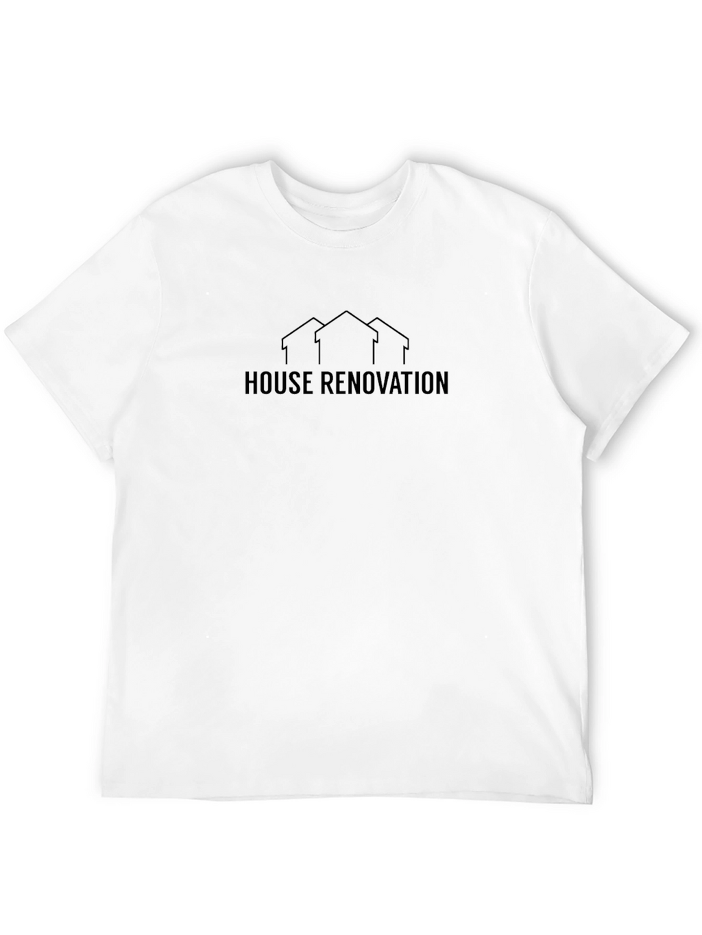 House Renovation Graphic Tee - Black Cotton Comfort