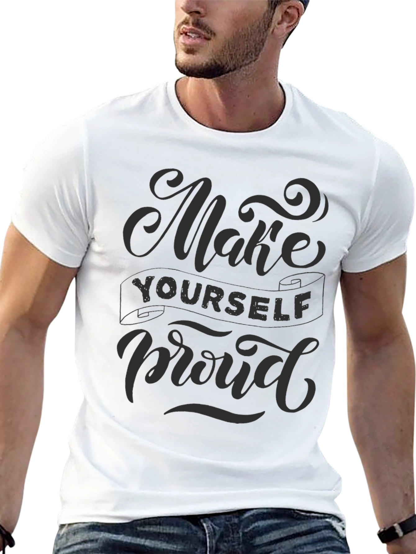Make Yourself Proud Graphic Tee - Mens Black T-Shirt