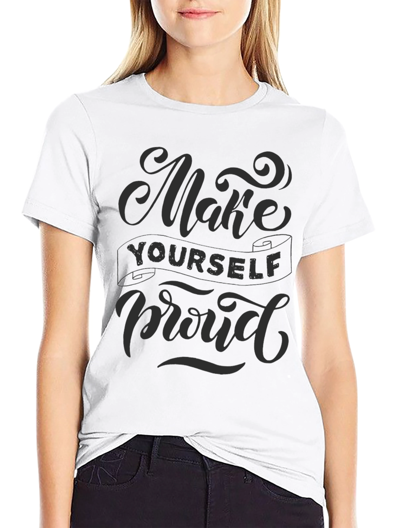 Make Yourself Proud Graphic Tee - Mens Black T-Shirt