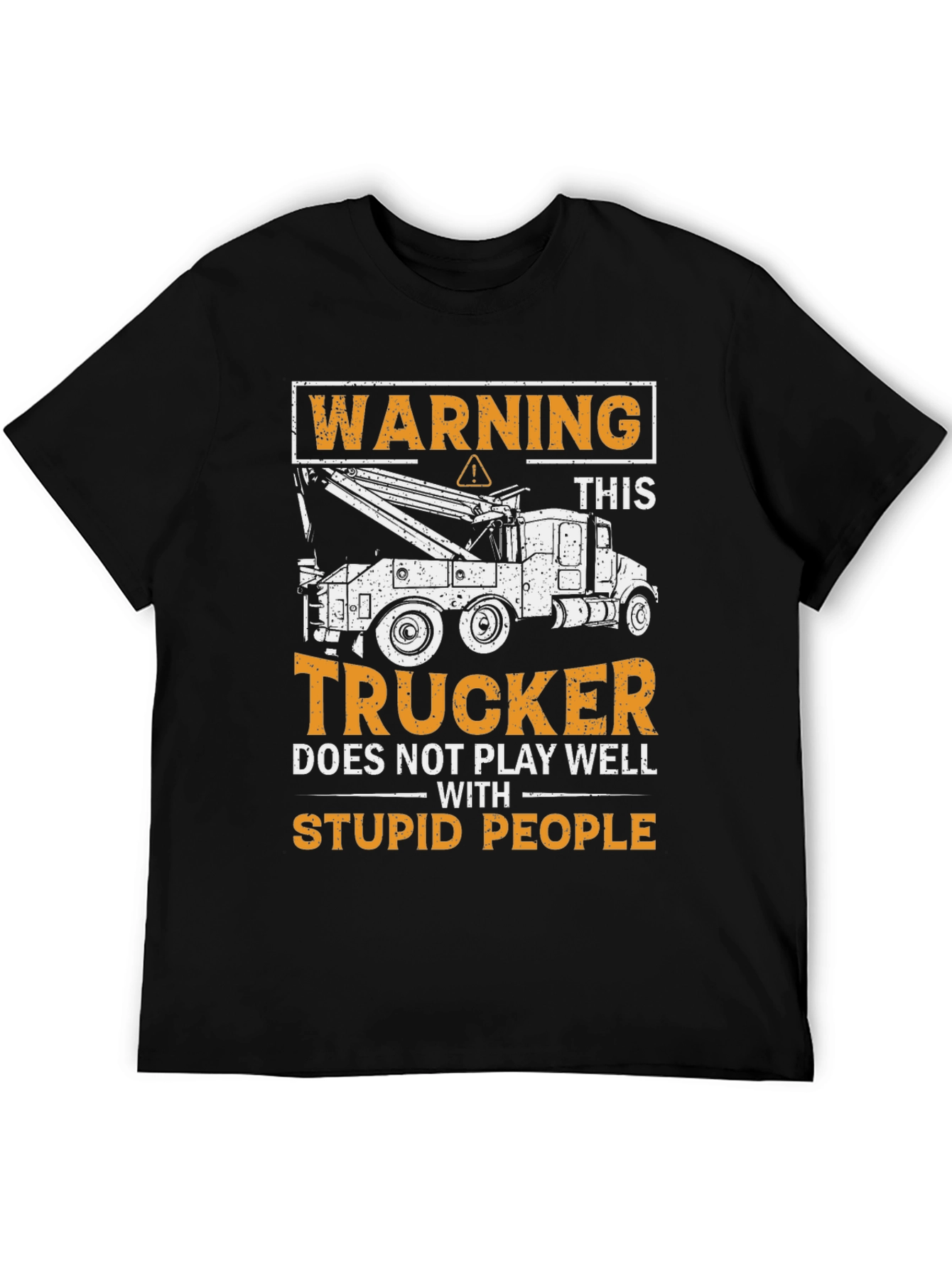 Warning Trucker T-Shirt: Funny Novelty Tee for Trucking Enthusiasts