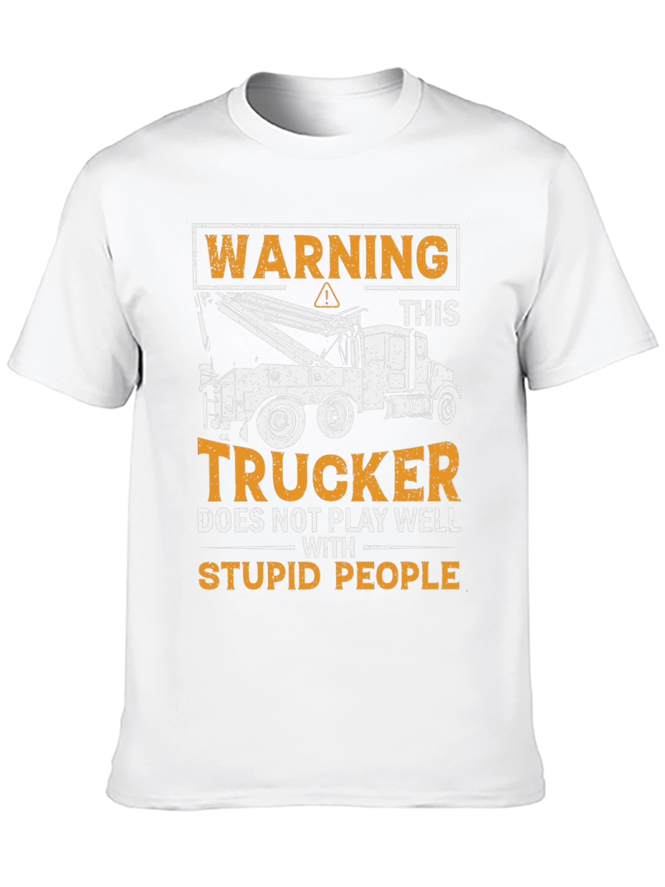 Warning Trucker T-Shirt: Funny Novelty Tee for Trucking Enthusiasts