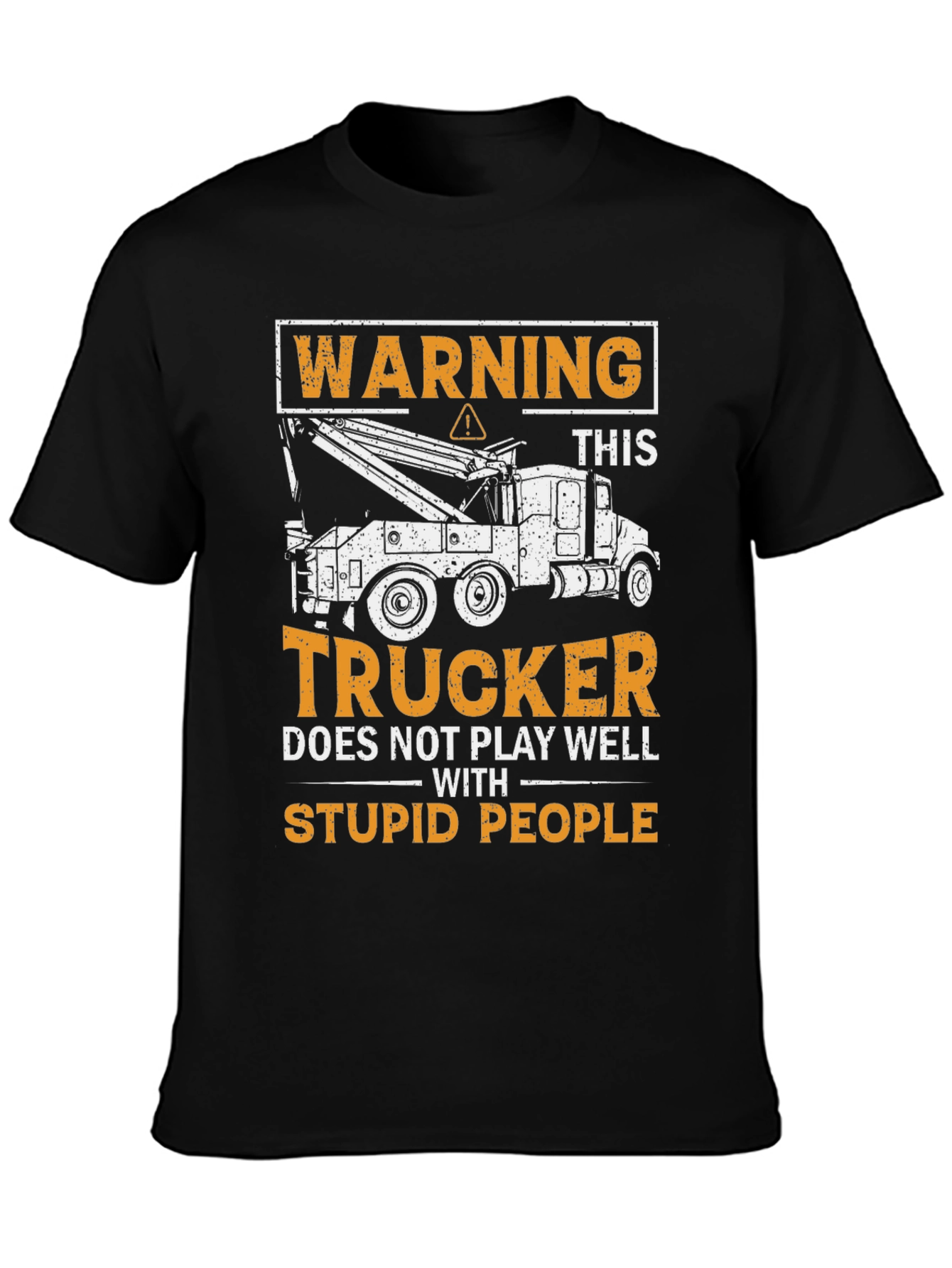 Warning Trucker T-Shirt: Funny Novelty Tee for Trucking Enthusiasts