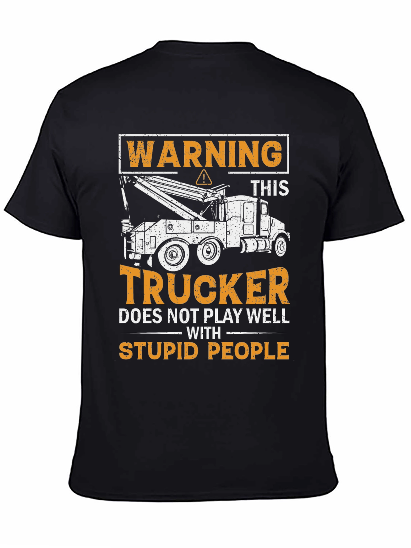 Warning Trucker T-Shirt: Funny Novelty Tee for Trucking Enthusiasts