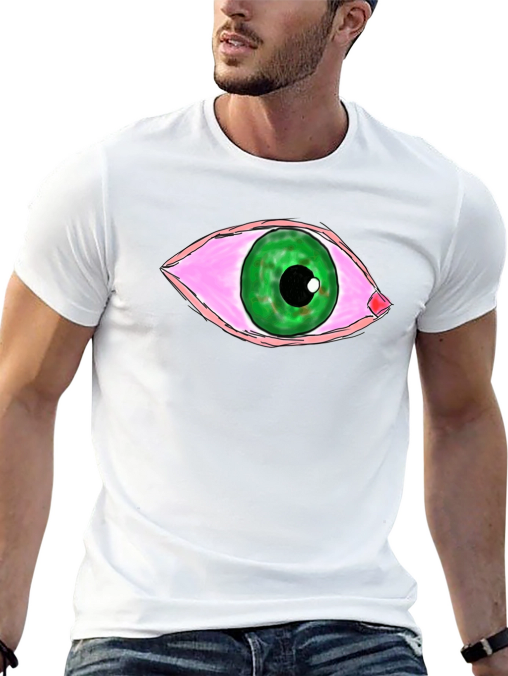 Stoned Eye Graphic T-Shirt - Unisex Black Tee