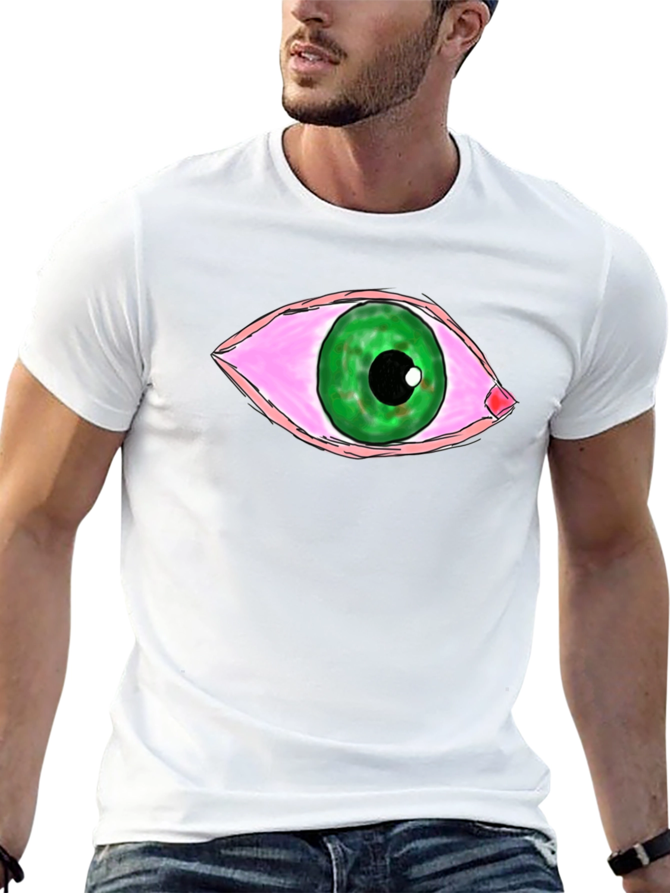 Stoned Eye Graphic T-Shirt - Unisex Black Tee