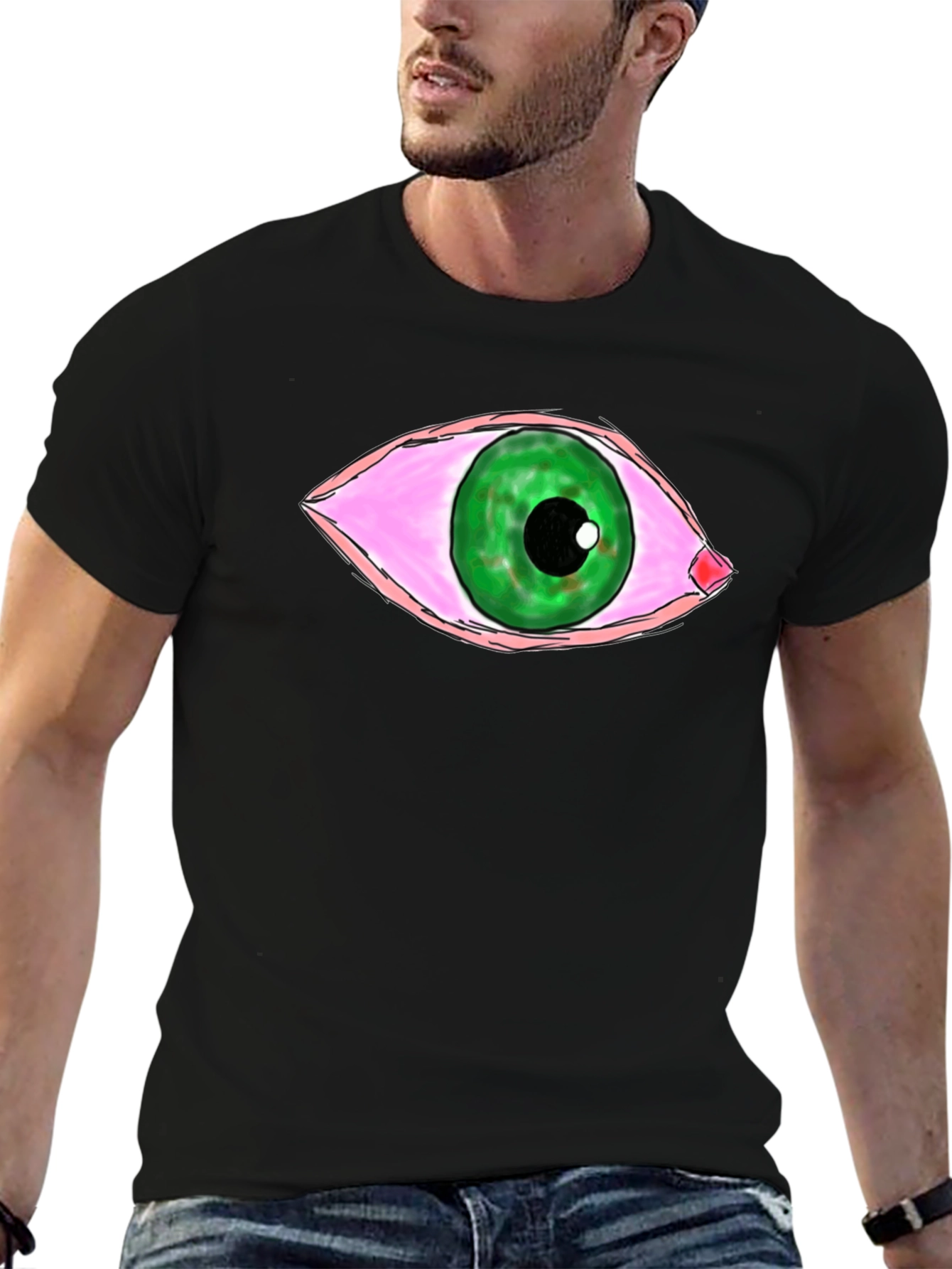 Stoned Eye Graphic T-Shirt - Unisex Black Tee