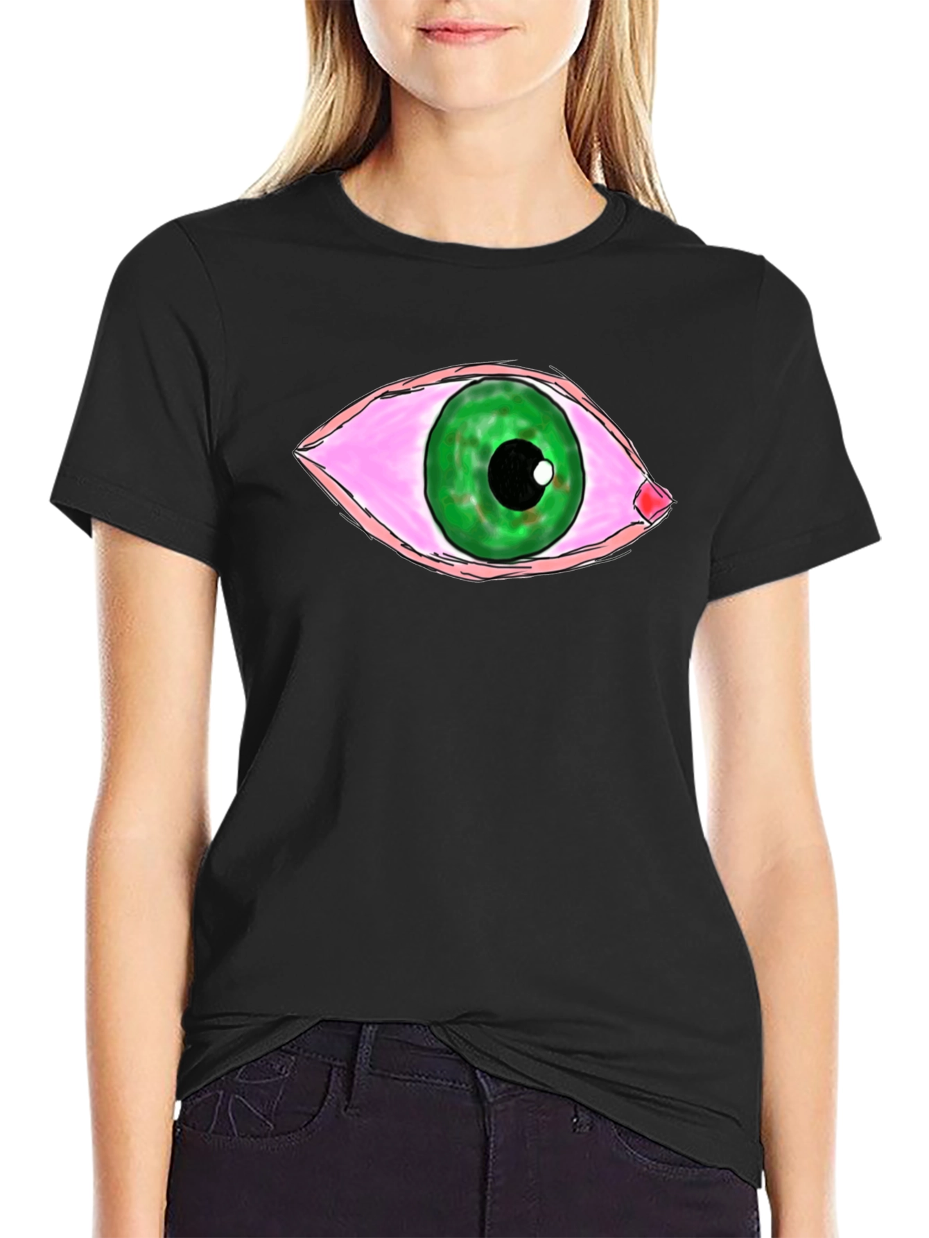 Stoned Eye Graphic T-Shirt - Unisex Black Tee