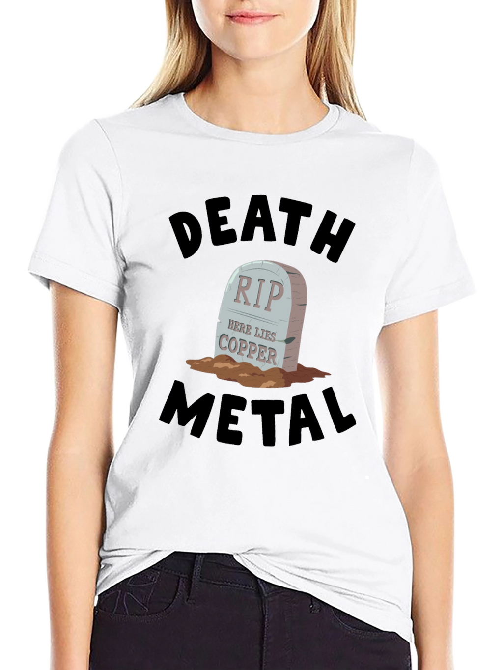Death Metal RIP Copper Graphic Tee