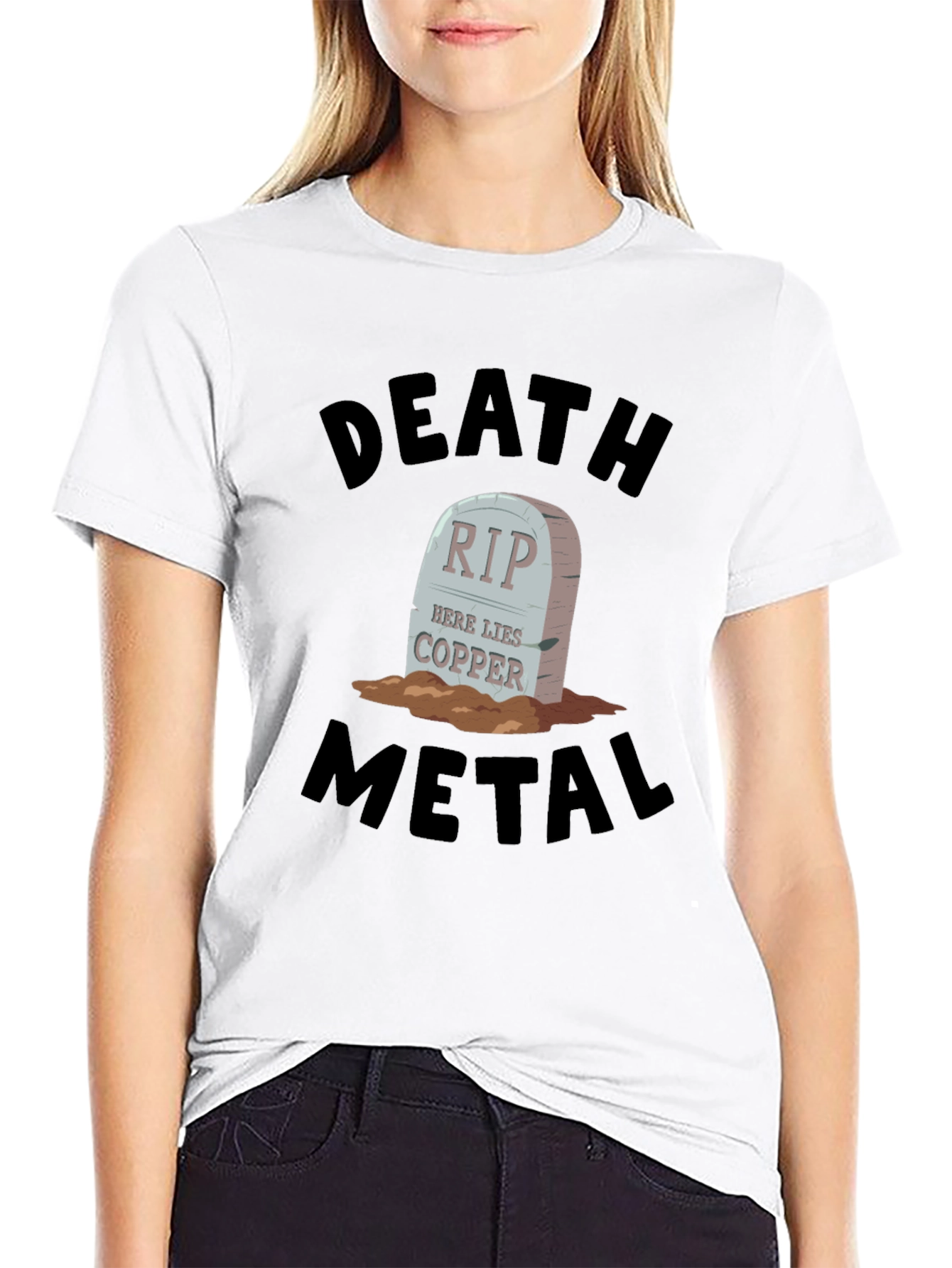 Death Metal RIP Copper Graphic Tee