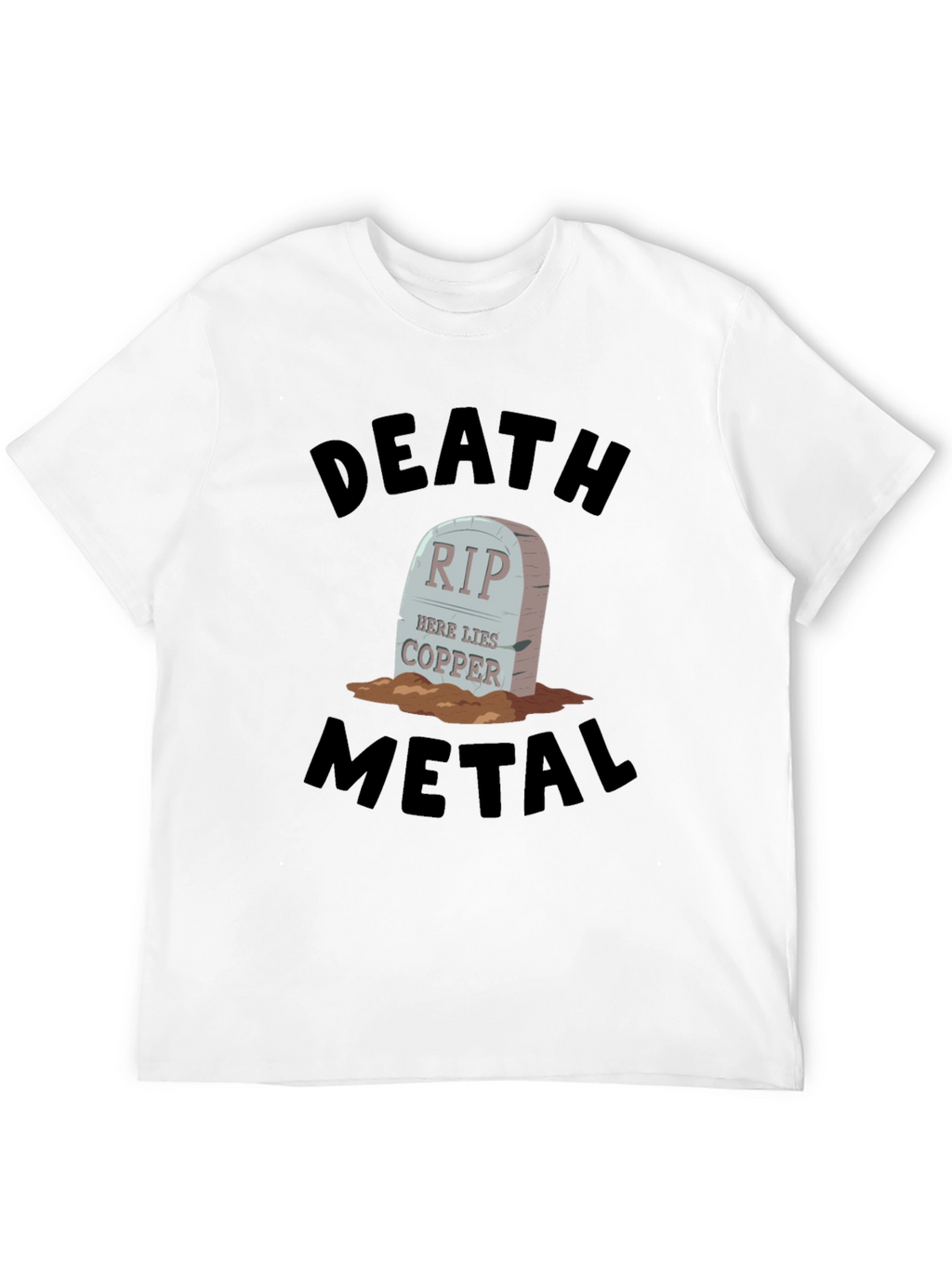 Death Metal RIP Copper Graphic Tee