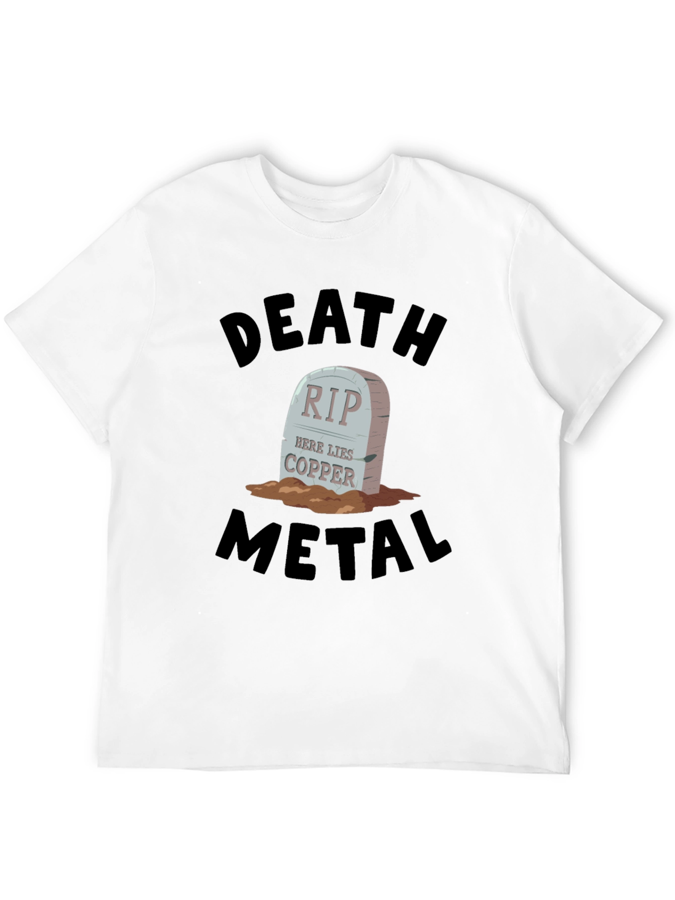 Death Metal RIP Copper Graphic Tee