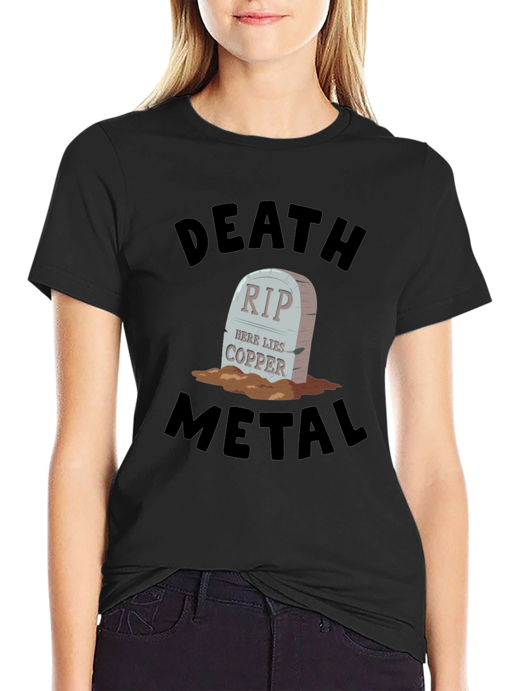 Death Metal RIP Copper Graphic Tee