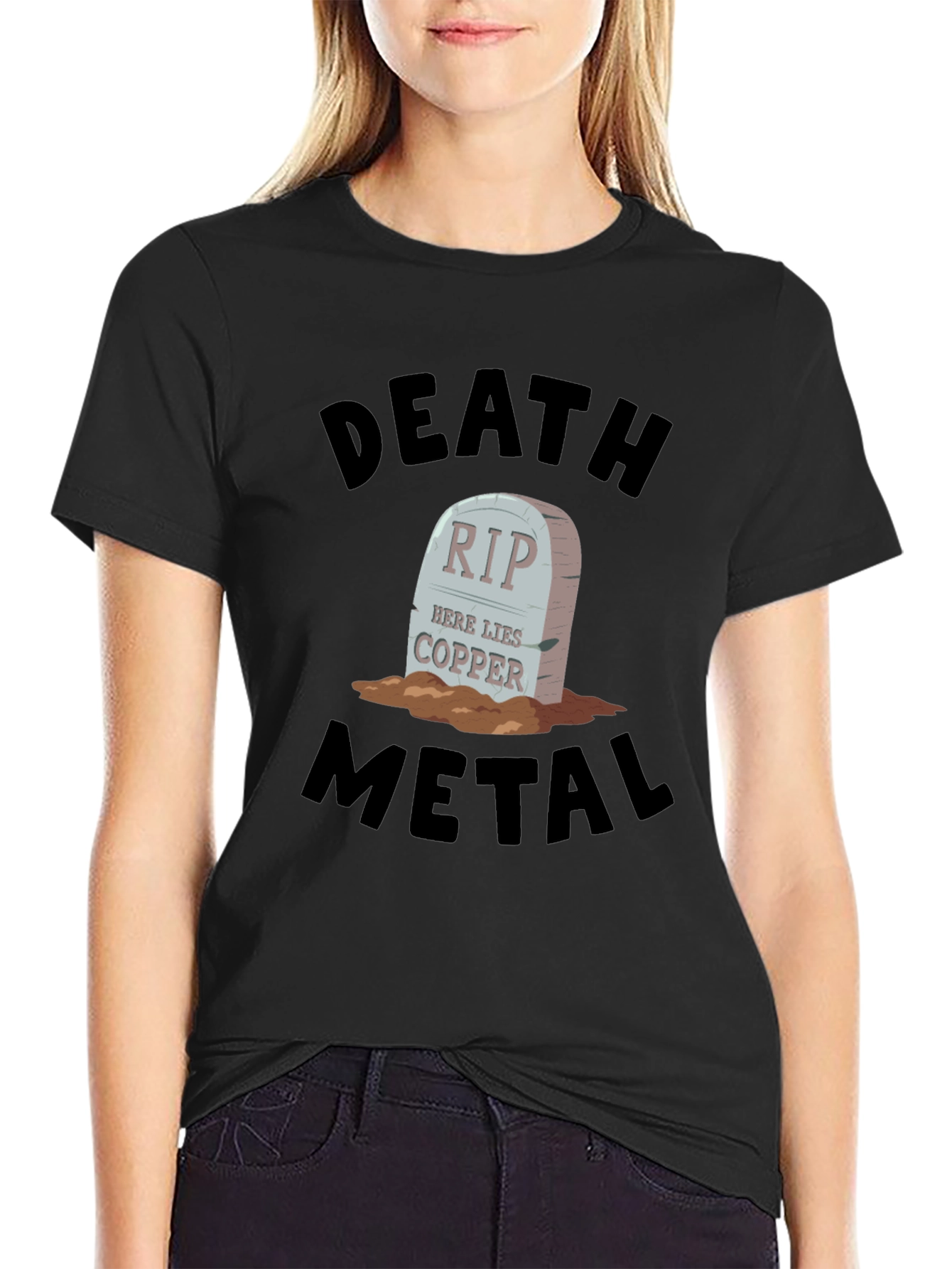 Death Metal RIP Copper Graphic Tee