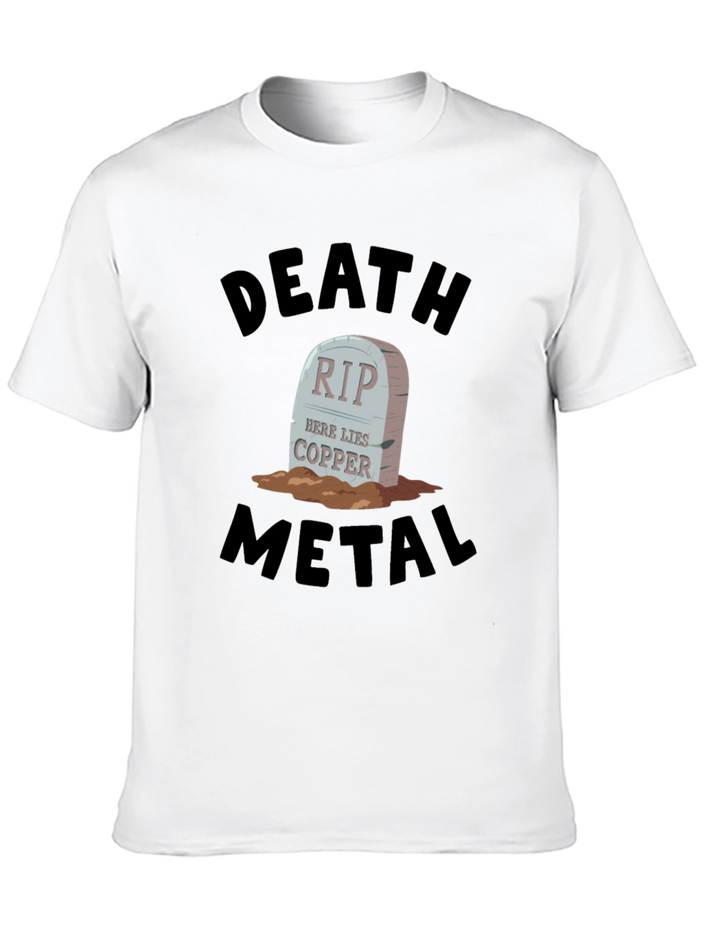 Death Metal RIP Copper Graphic Tee