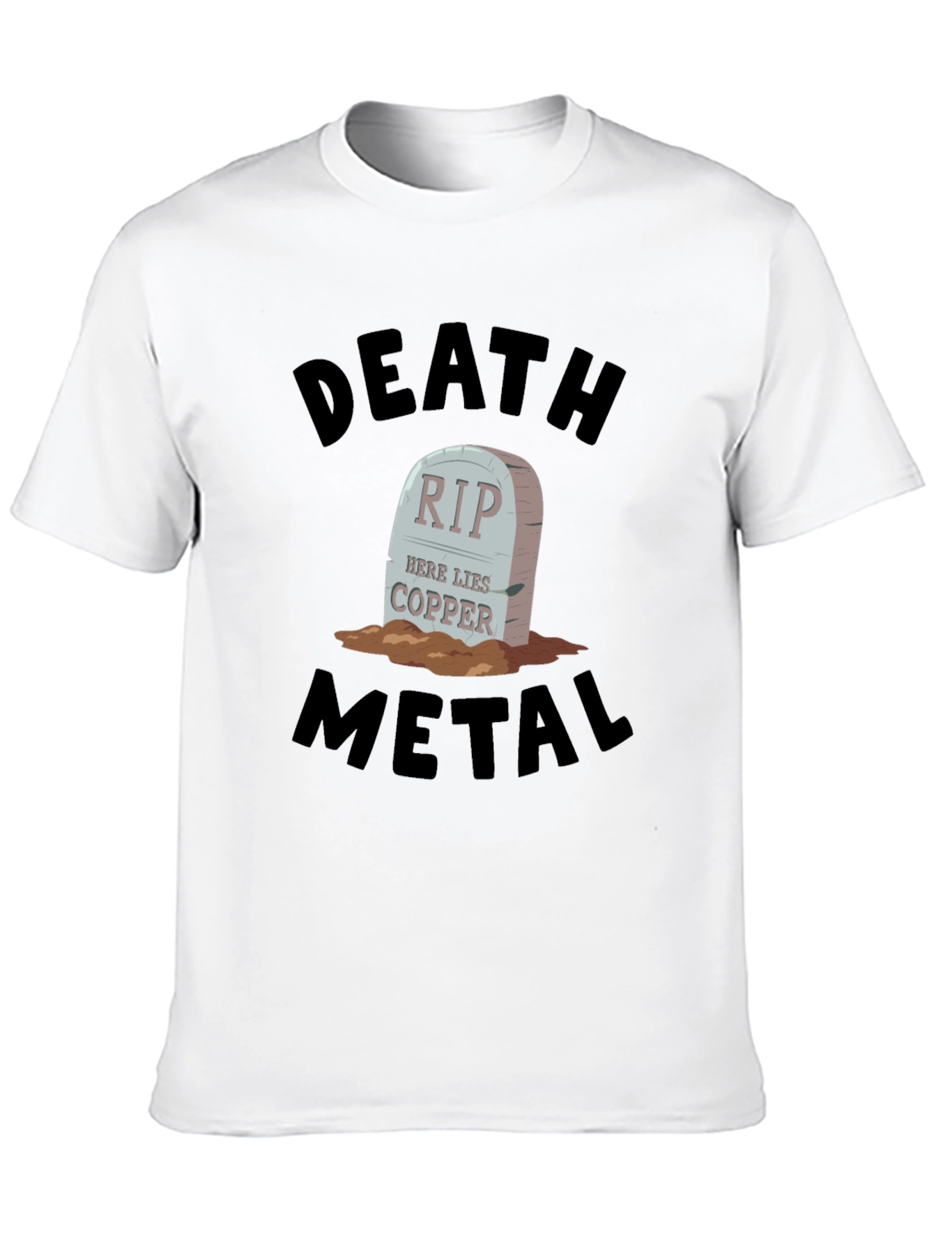 Death Metal RIP Copper Graphic Tee
