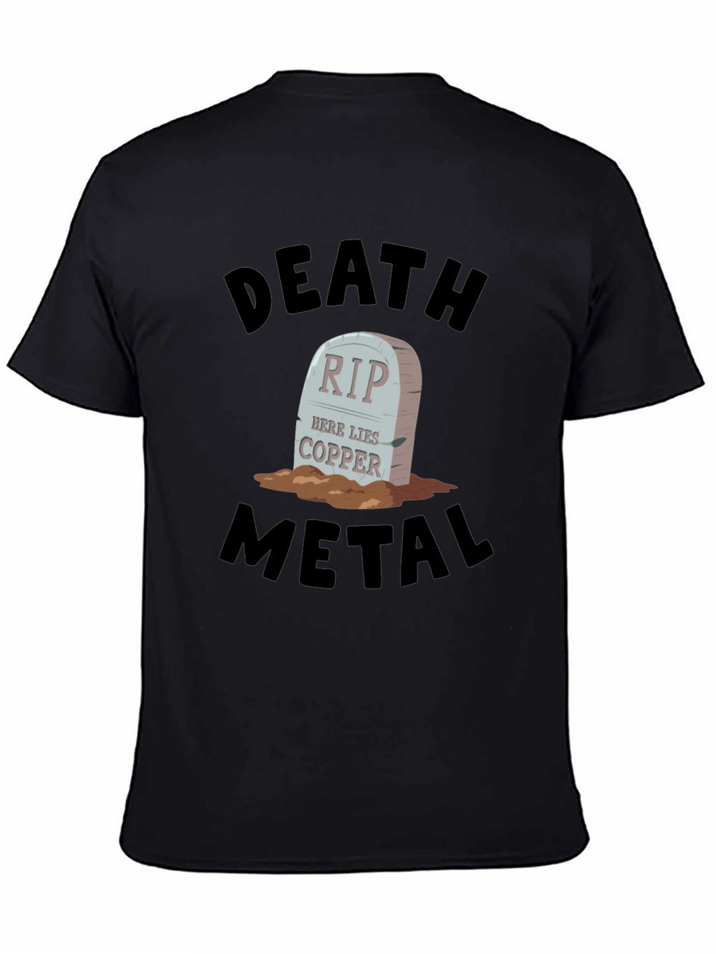 Death Metal RIP Copper Graphic Tee